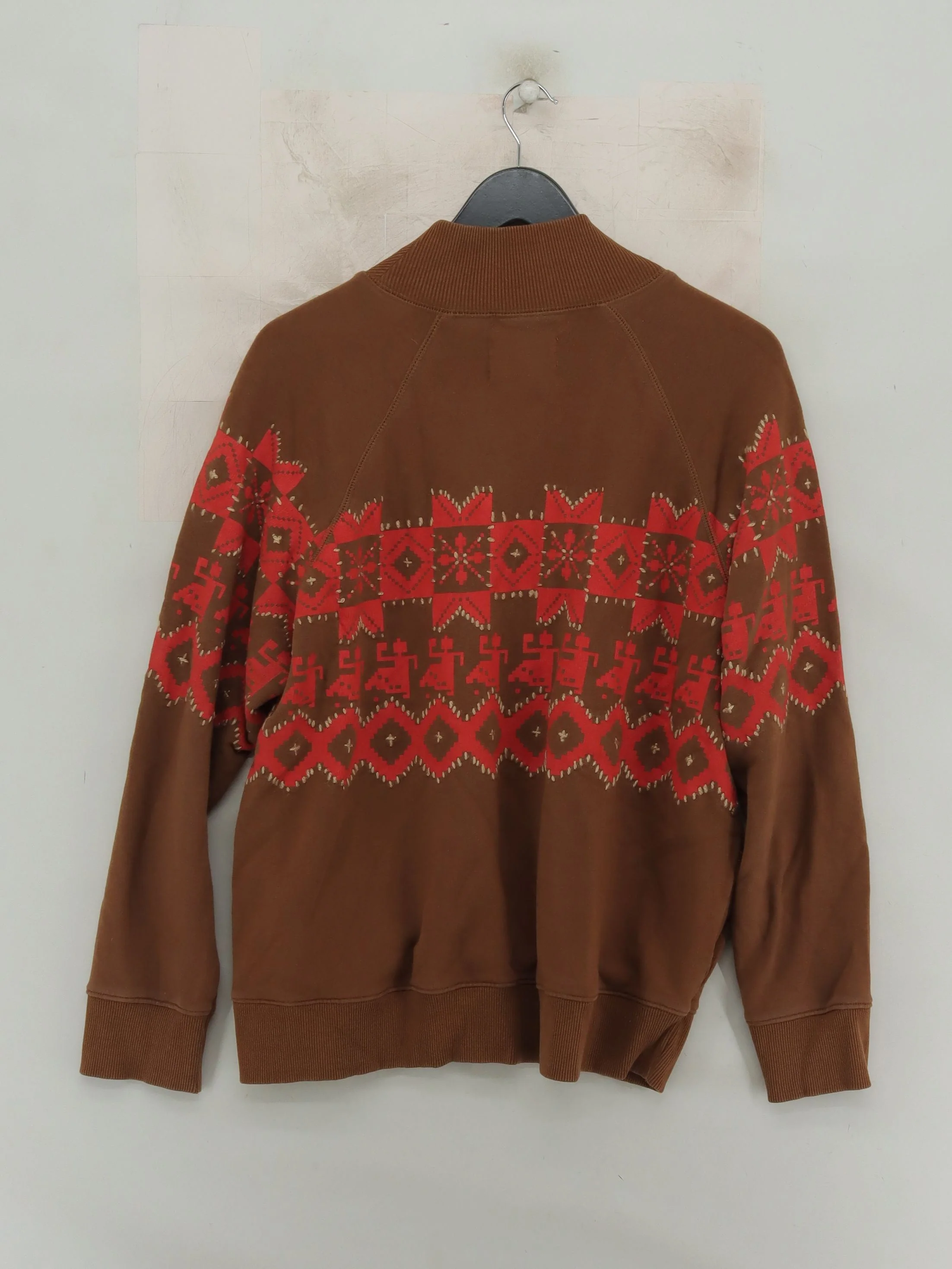 Leon & Harper Men's Jumper M Brown Cotton with Lyocell Modal Pullover - Image 2