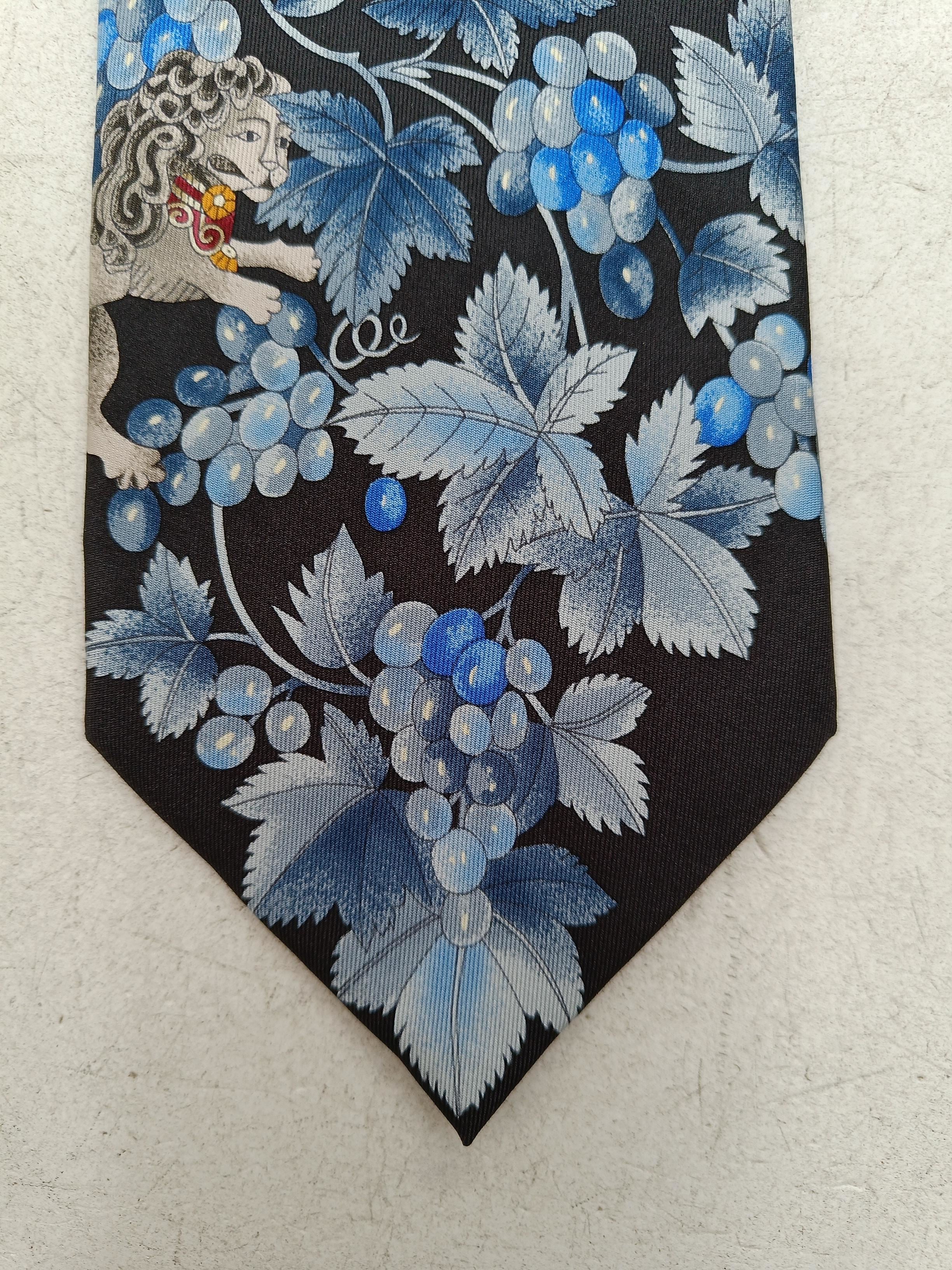 LEONARD Men's Tie Multi Animal Print 100% Silk - Image 3