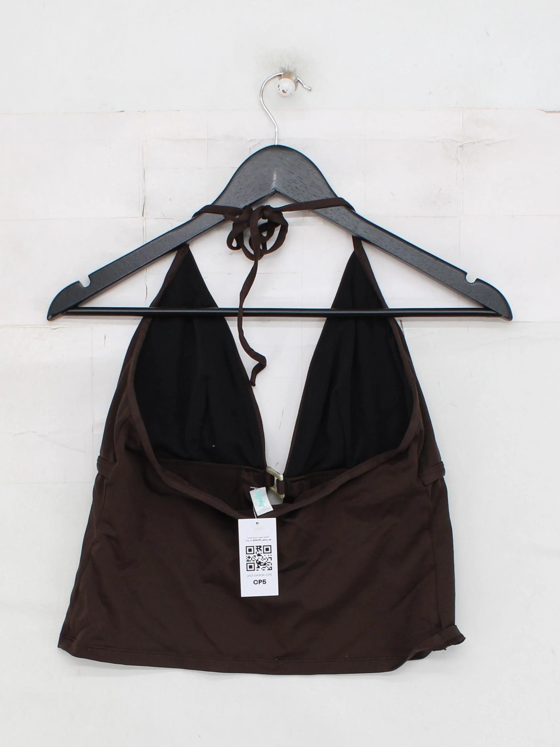 Lepel Women's Top M Brown Nylon with Elastane Sleeveless V-Neck Basic - Image 2