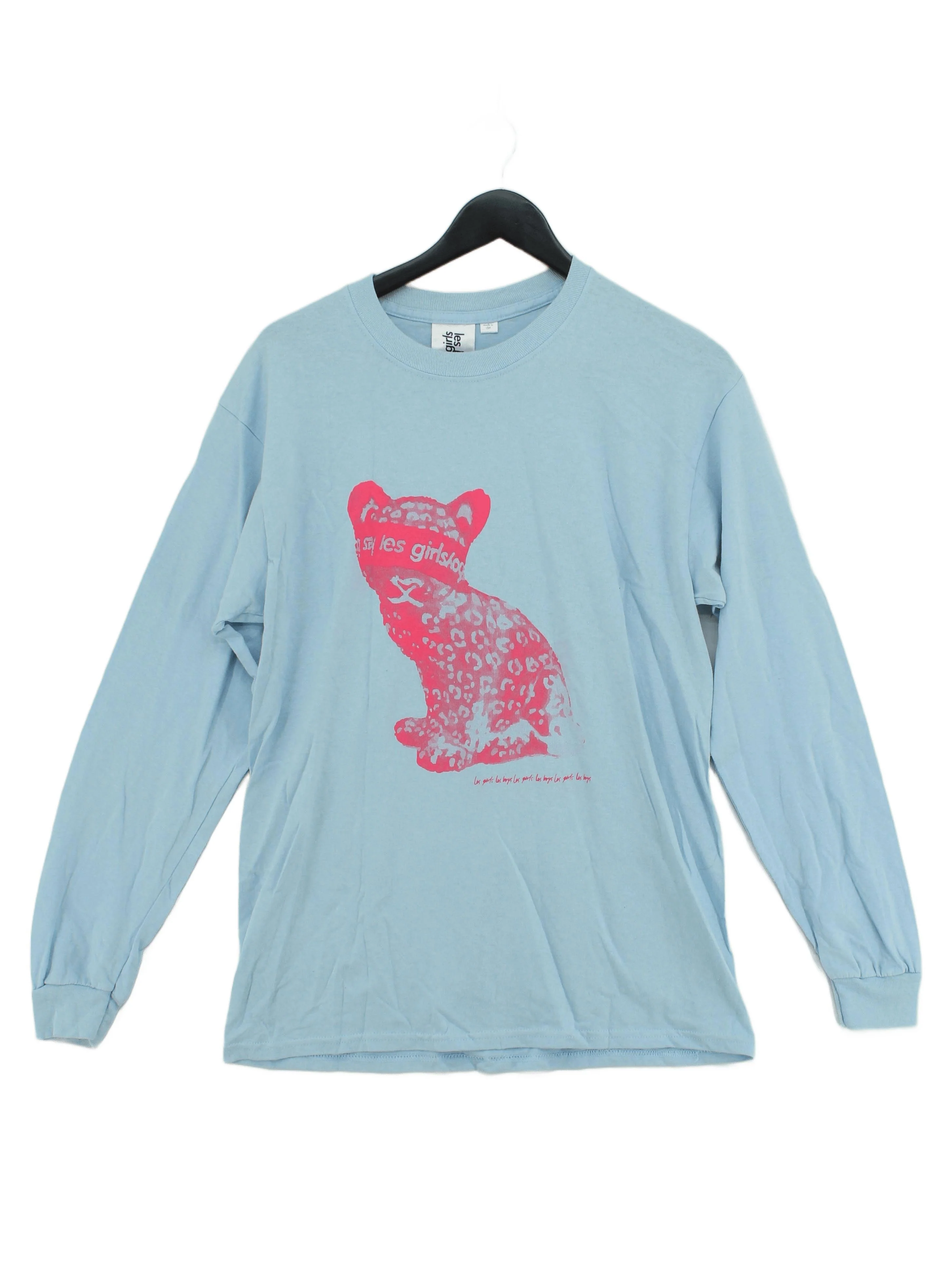 Les Girls Les Boys Women's T-Shirt M Blue 100% Cotton Basic New with tags