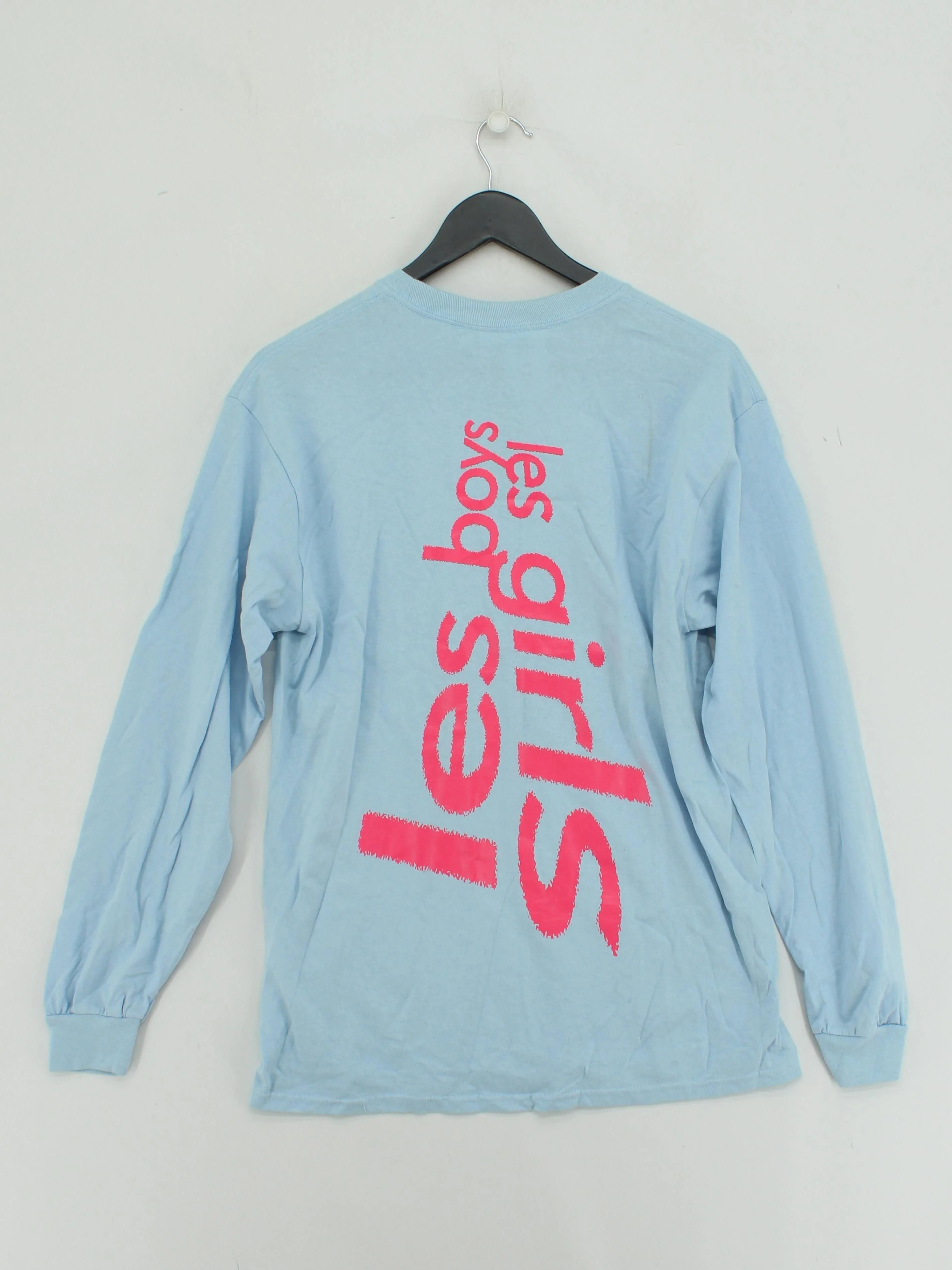 Les Girls Les Boys Women's T-Shirt M Blue 100% Cotton Basic New with tags - Image 2