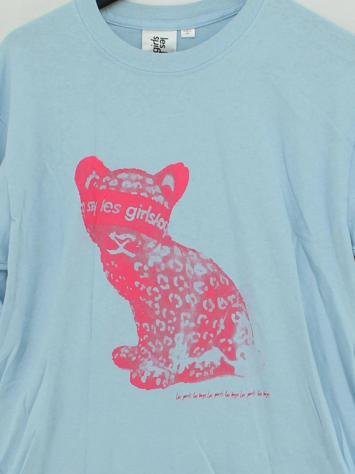 Les Girls Les Boys Women's T-Shirt M Blue 100% Cotton Basic New with tags - Image 3