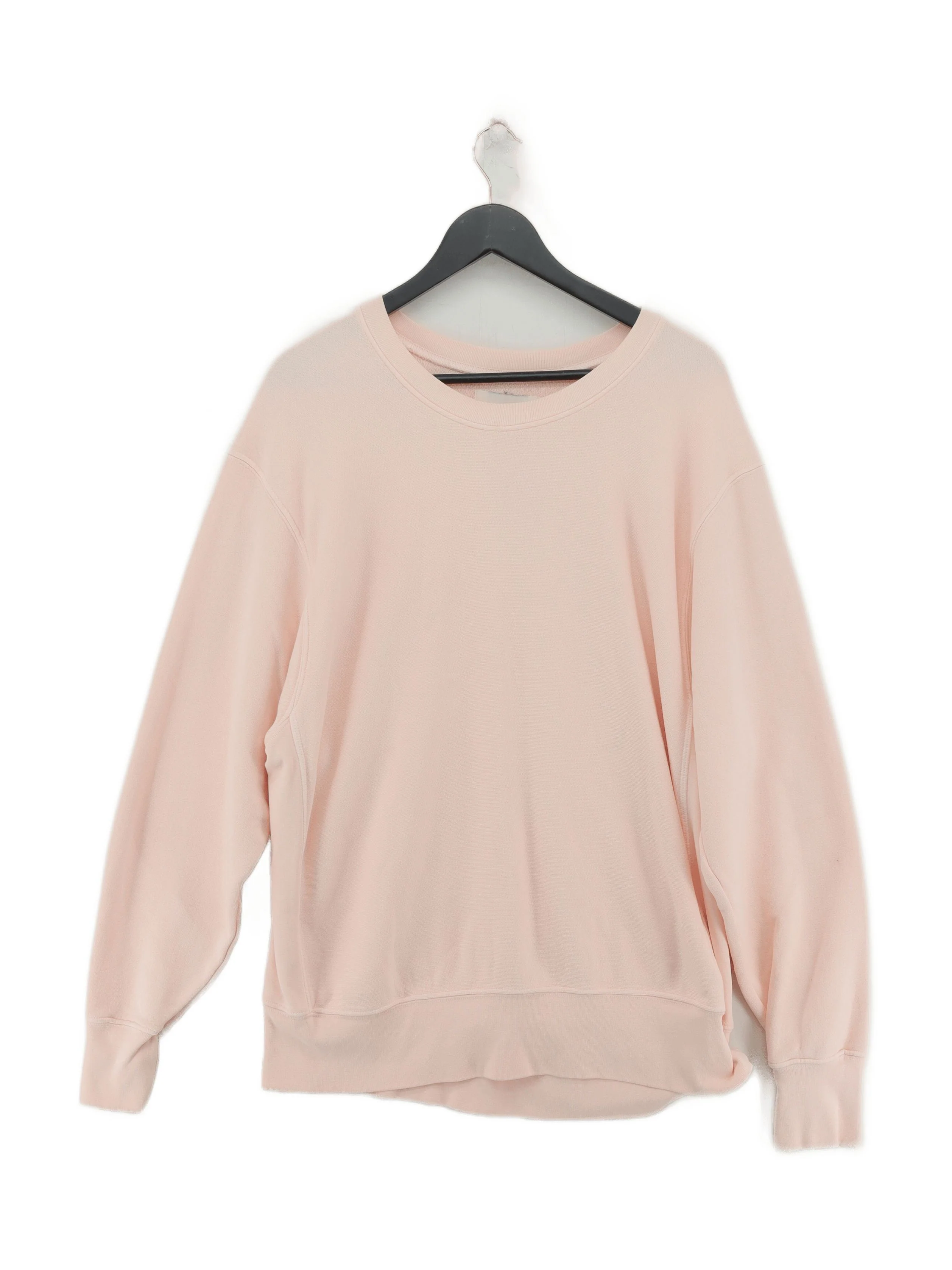 Les Tien Women's Jumper M Pink Cotton with Spandex Round Neck Pullover