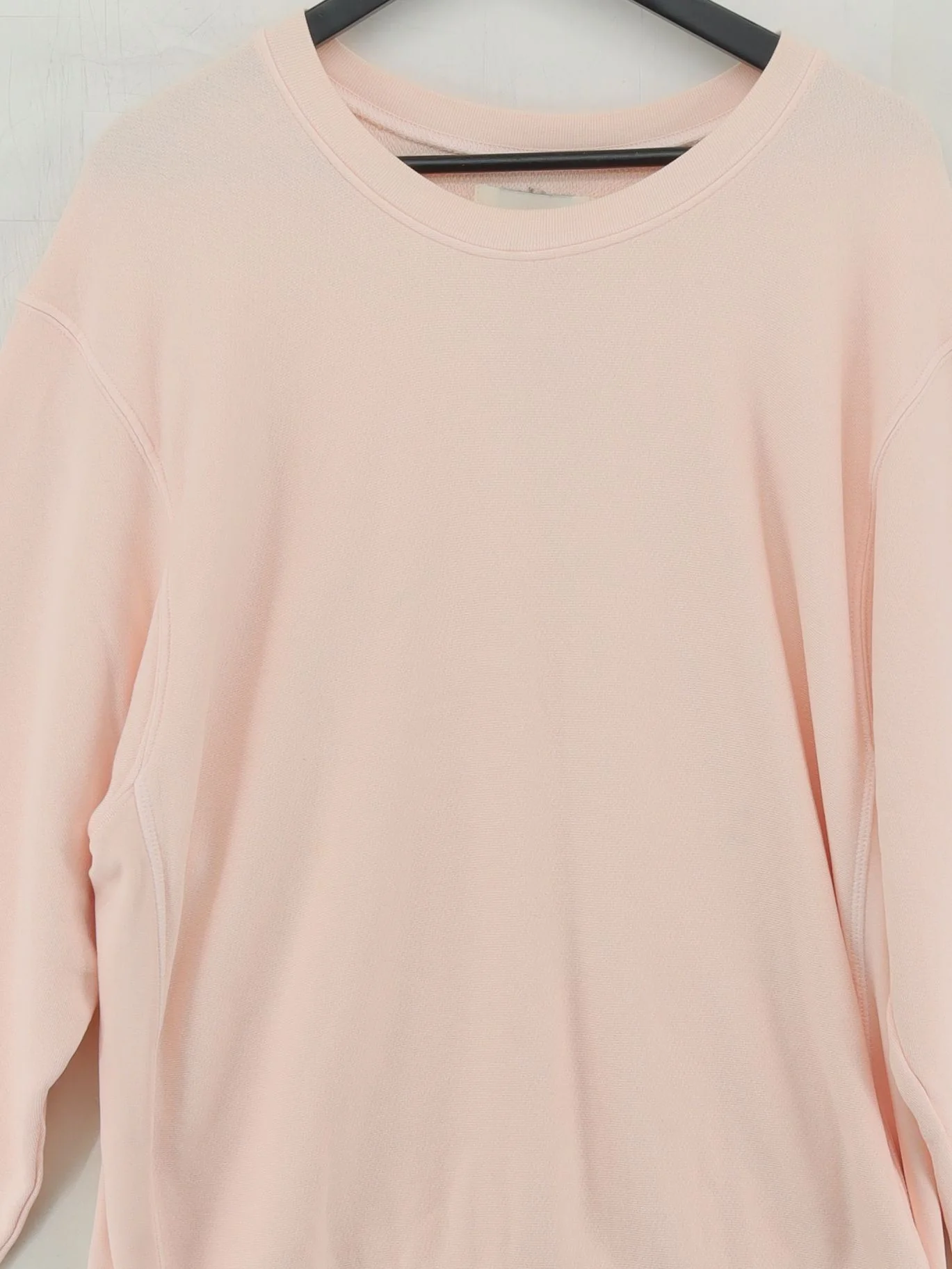Les Tien Women's Jumper M Pink Cotton with Spandex Round Neck Pullover - Image 3