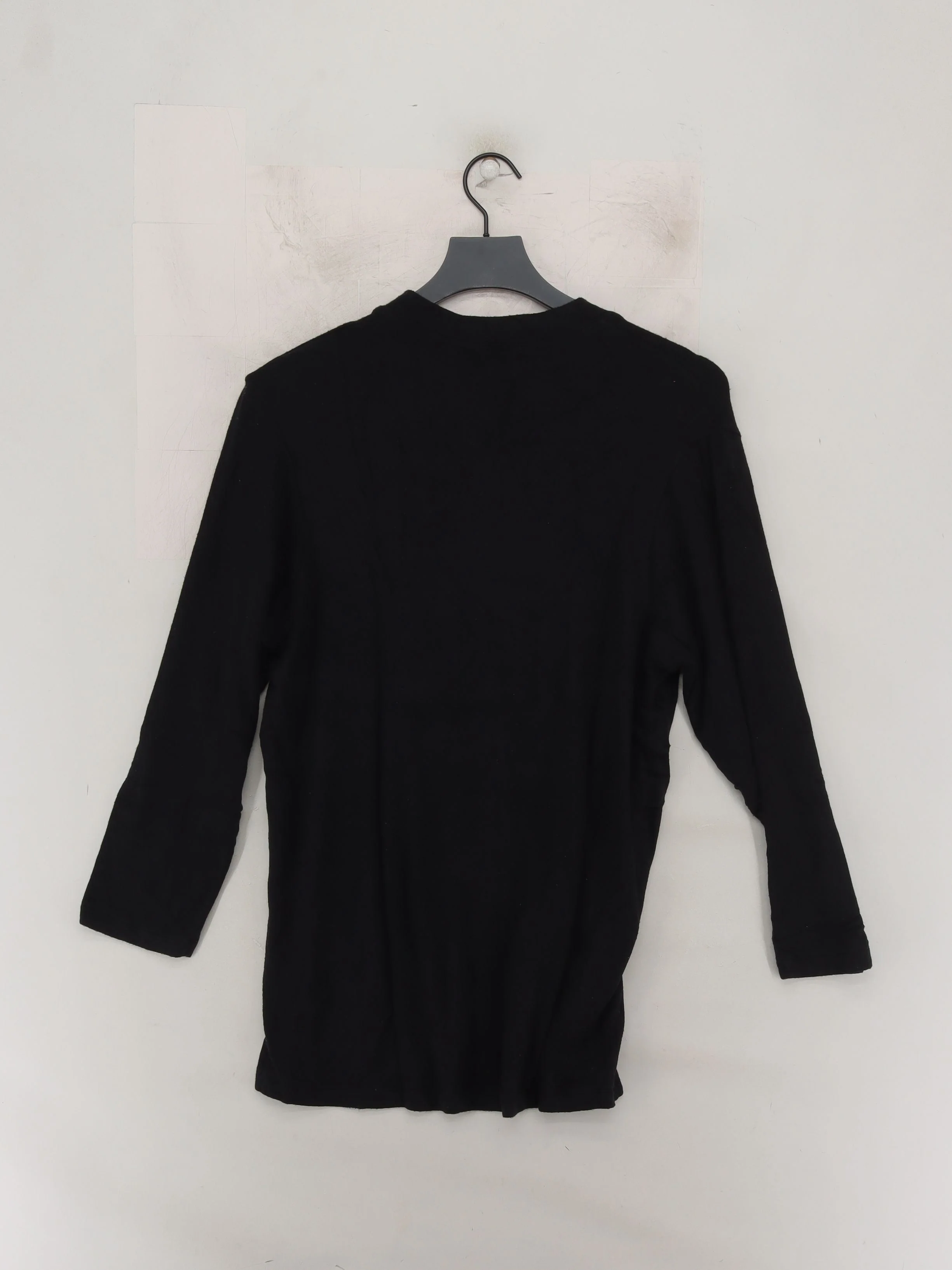 Leset Women's Top XS Black Viscose with Spandex 3/4 Sleeve V-Neck Basic - Image 2