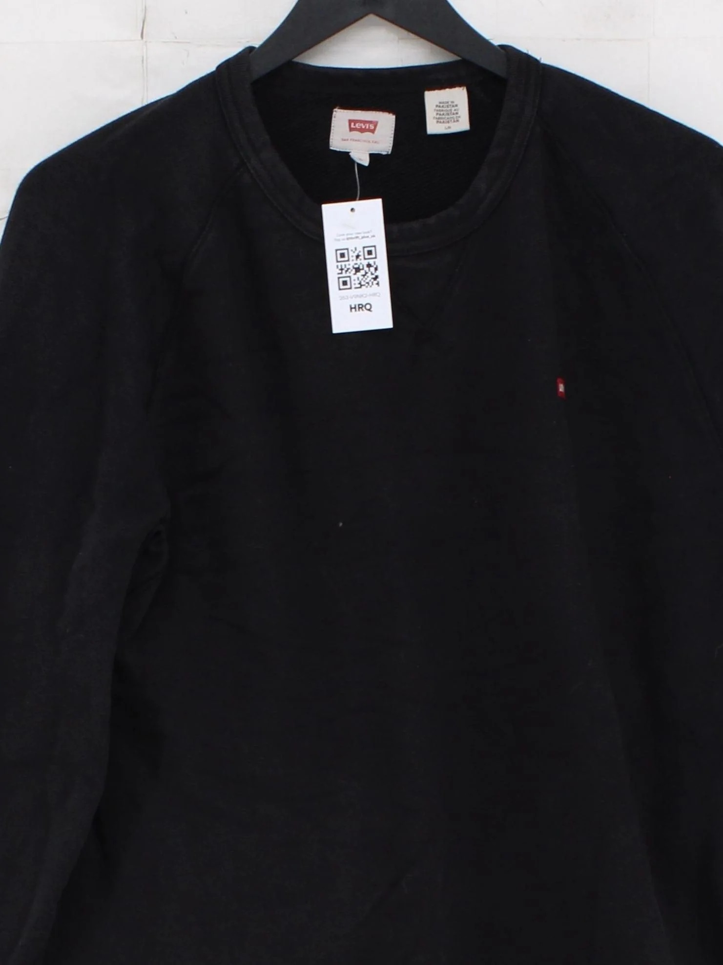 Levi’s Men's Hoodie L Black Cotton with Polyester Pullover - Image 3