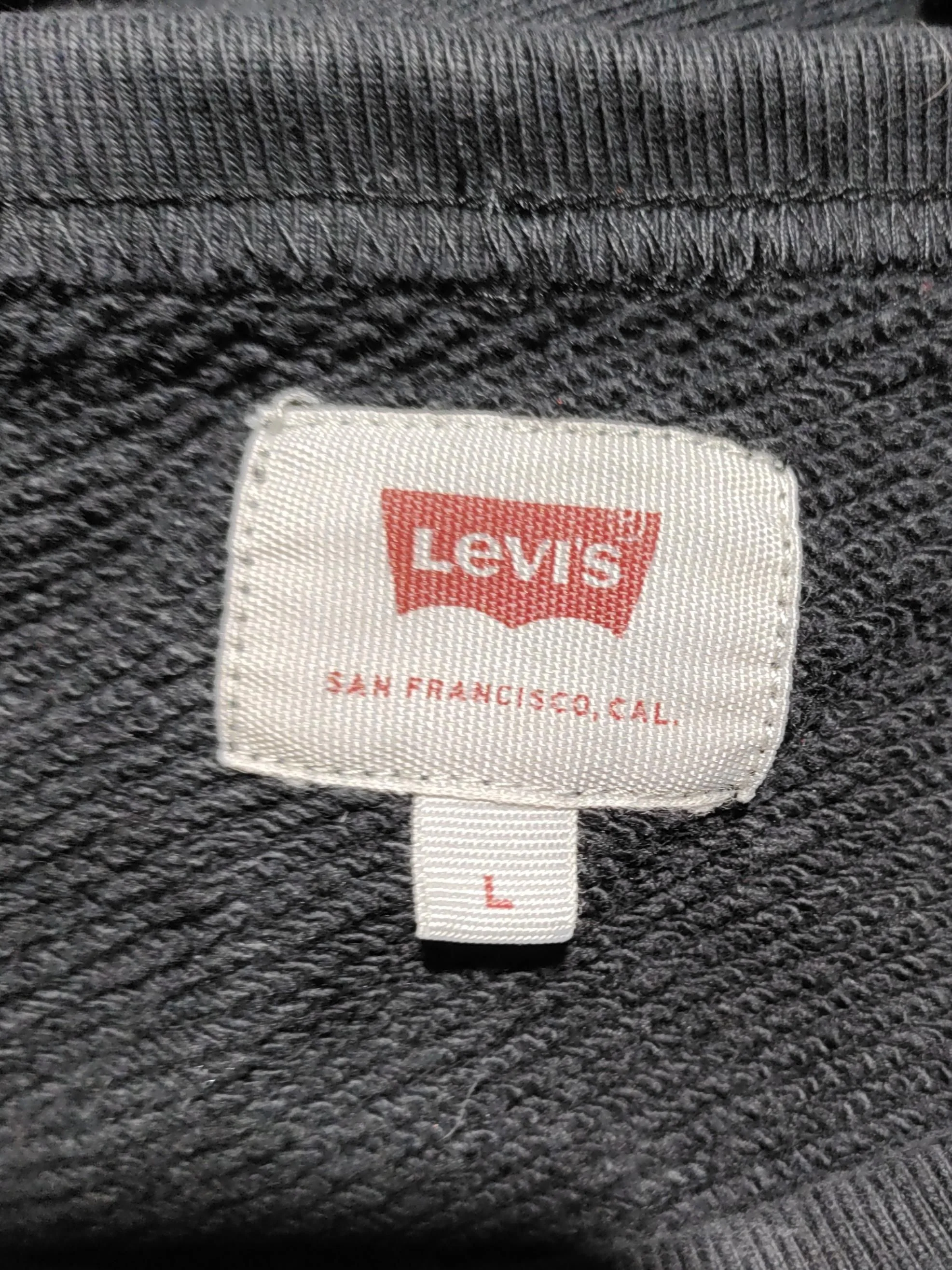 Levi’s Men's Hoodie L Black Cotton with Polyester Pullover - Image 6