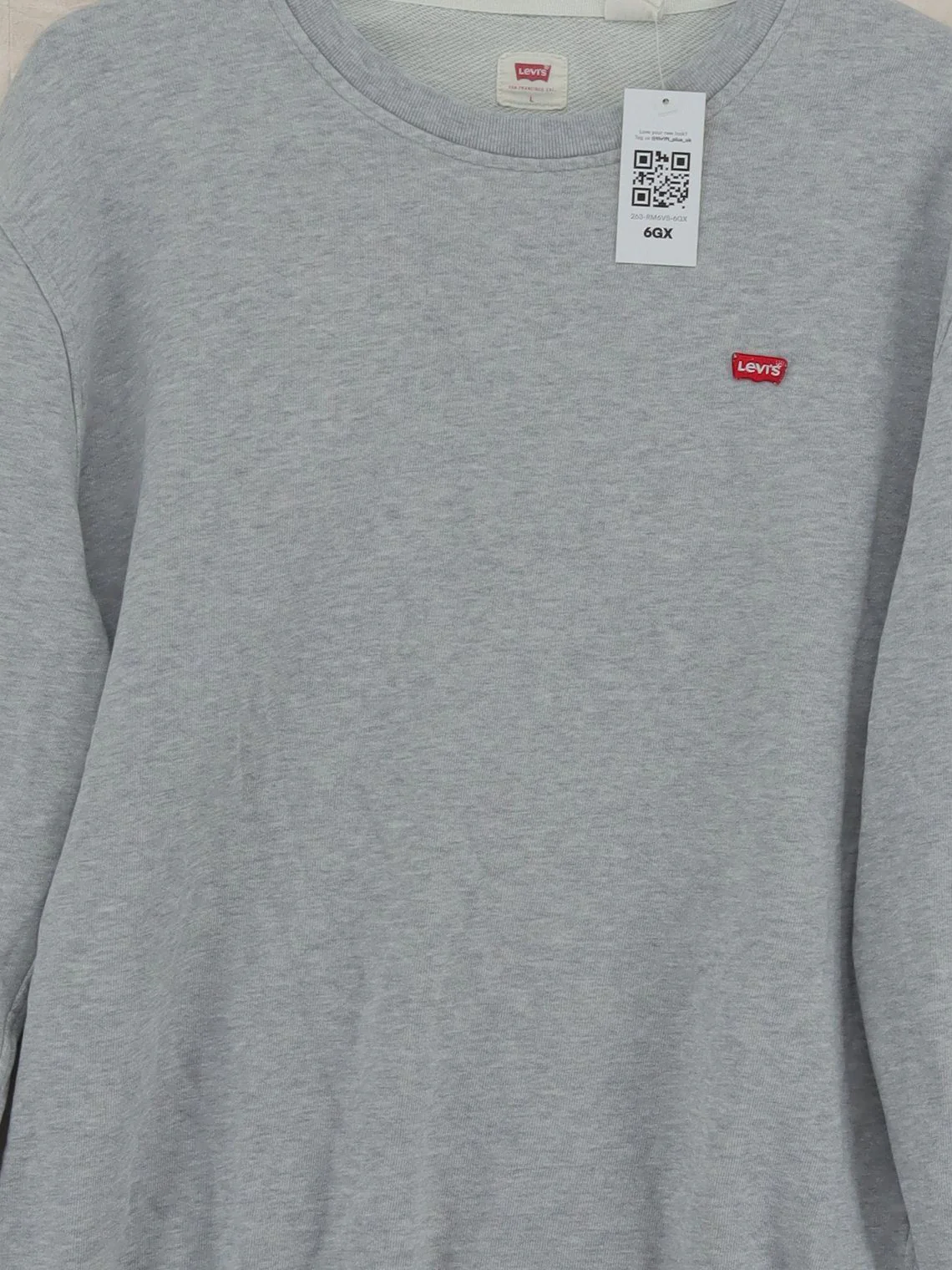 Levi’s Men's Hoodie L Grey 100% Cotton Pullover - Image 3
