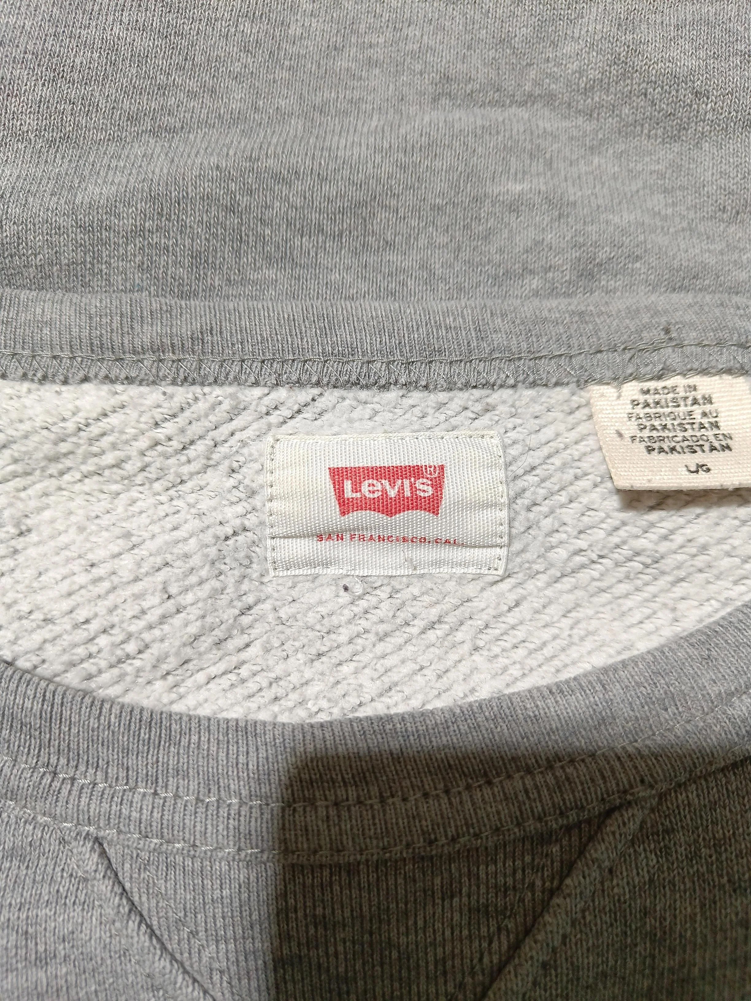 Levi’s Men's Hoodie L Grey Graphic 100% Cotton Pullover - Image 5