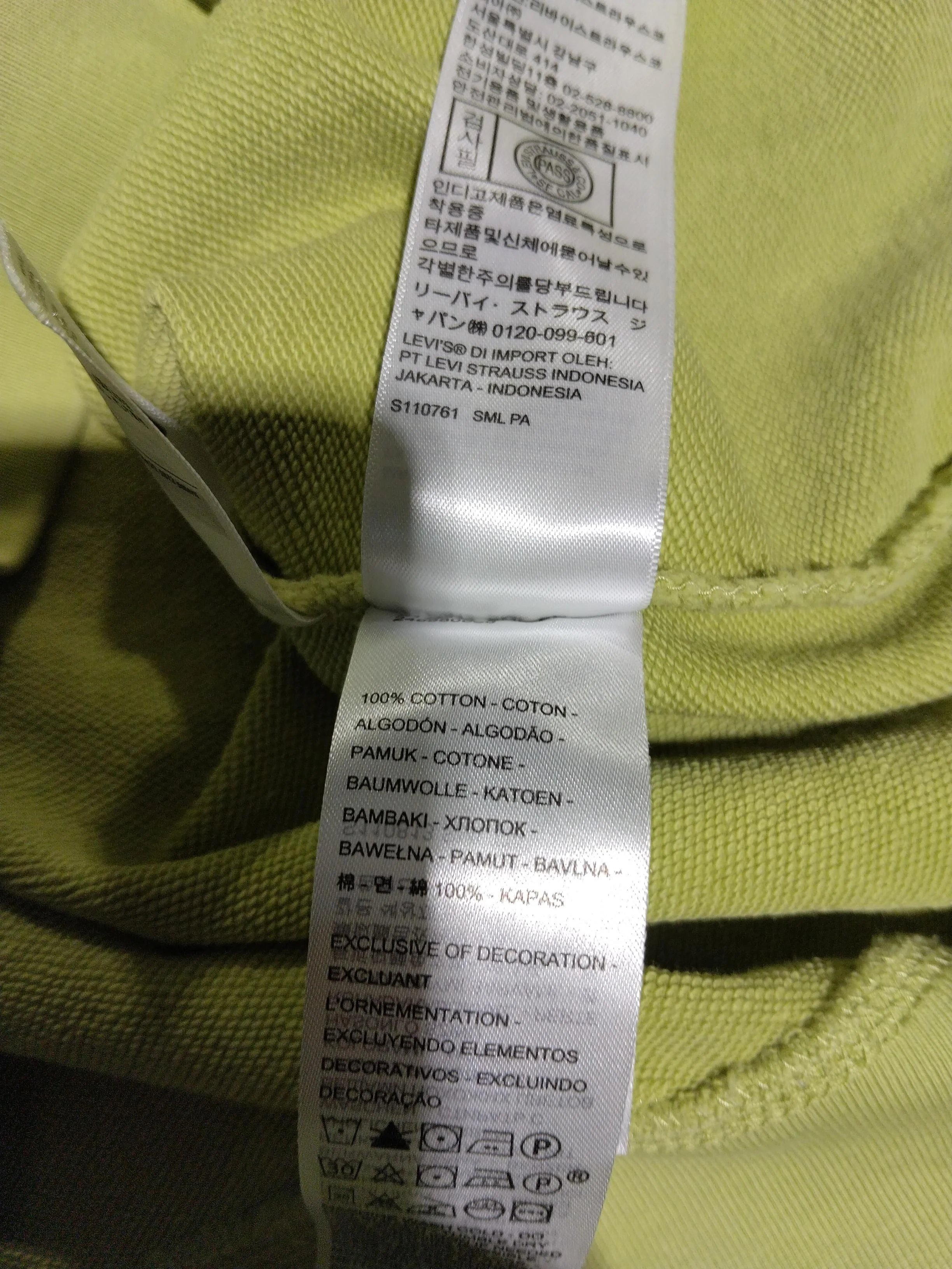 Levi’s Men's Hoodie M Green 100% Cotton Pullover - Image 6