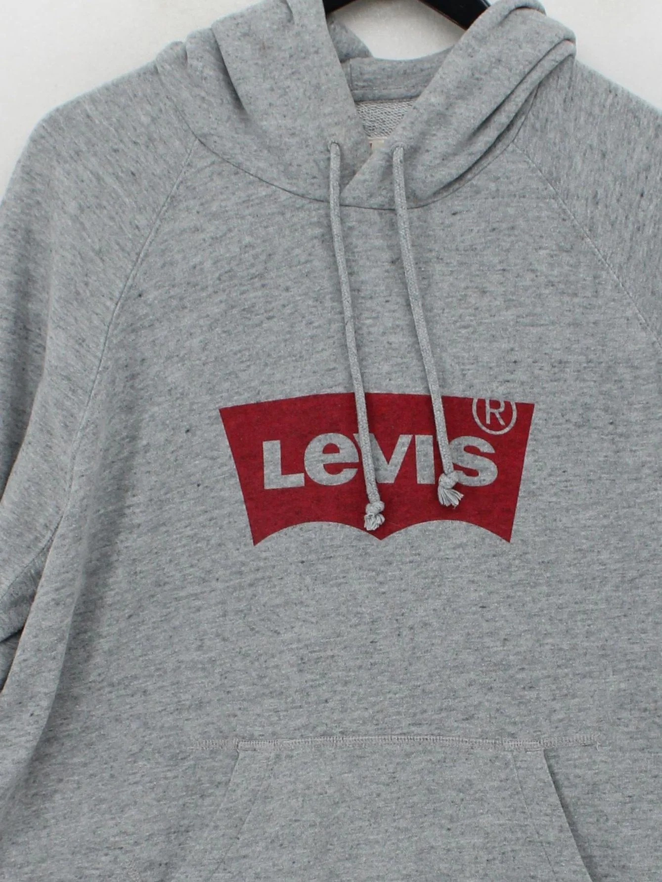 Levi’s Men's Hoodie M Grey Graphic Cotton with Polyester Pullover - Image 3