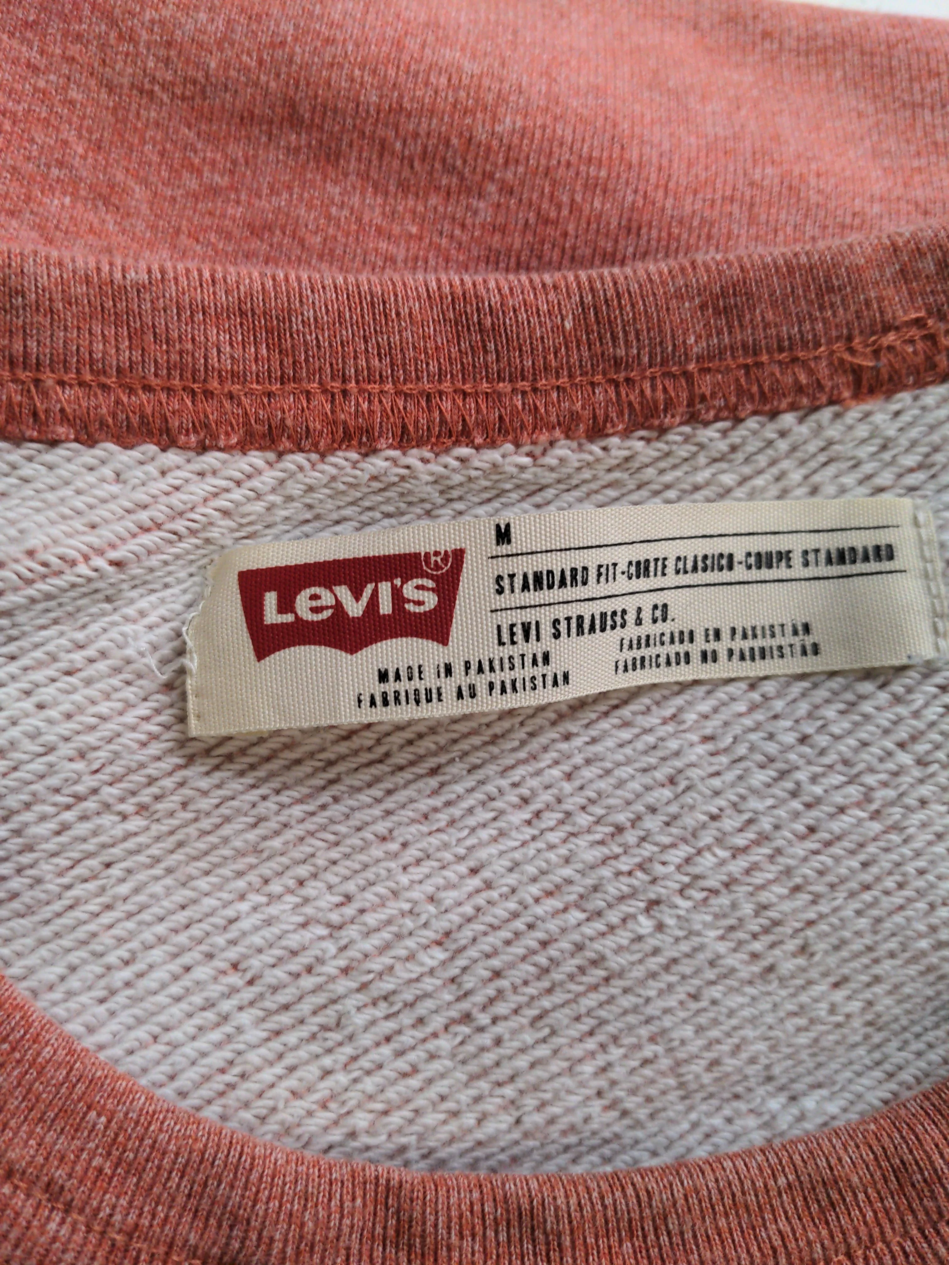 Levi’s Men's Hoodie M Orange Graphic Cotton with Polyester Pullover - Image 5