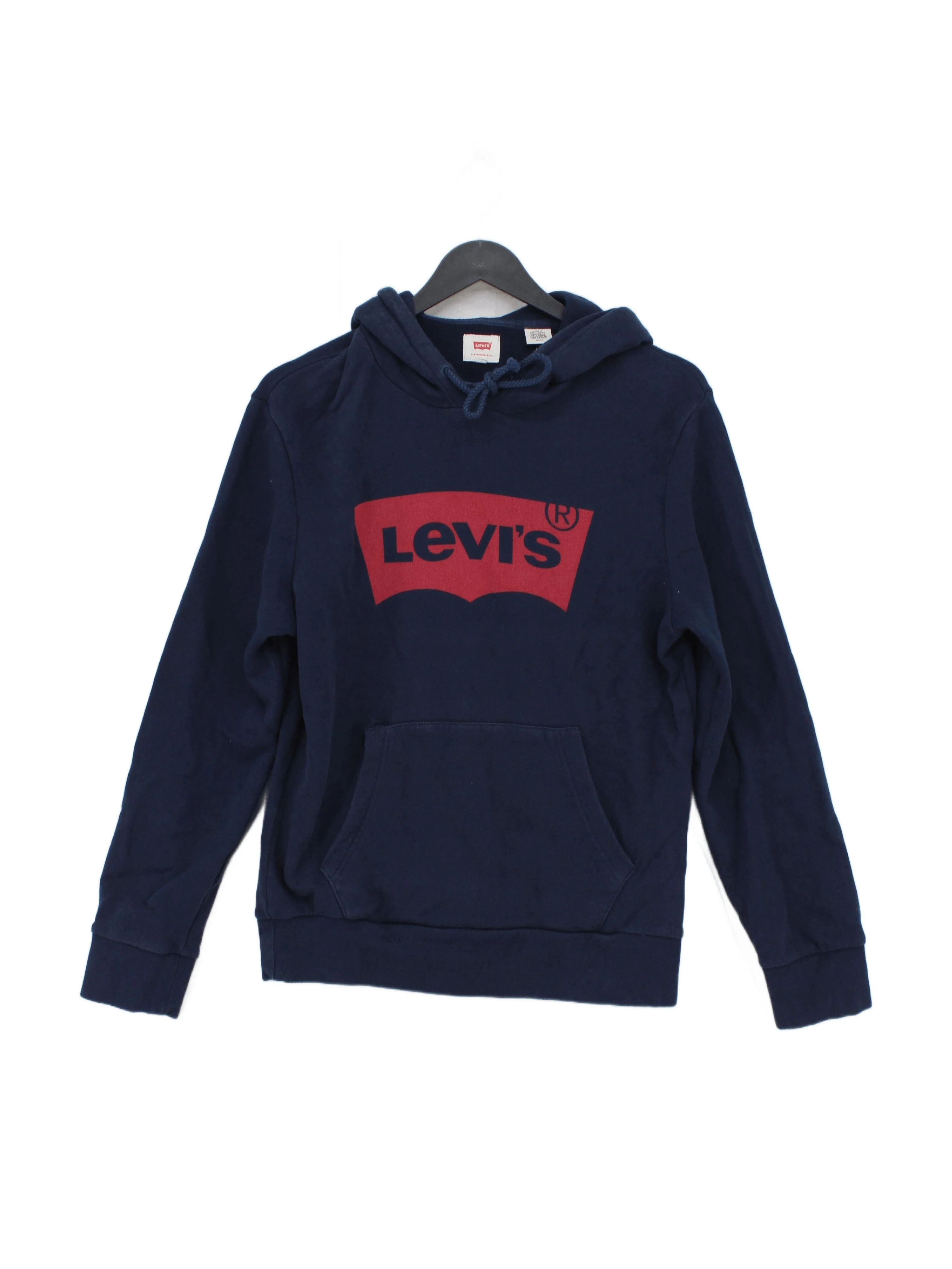 Levi’s Men's Hoodie S Blue Graphic 100% Cotton Pullover