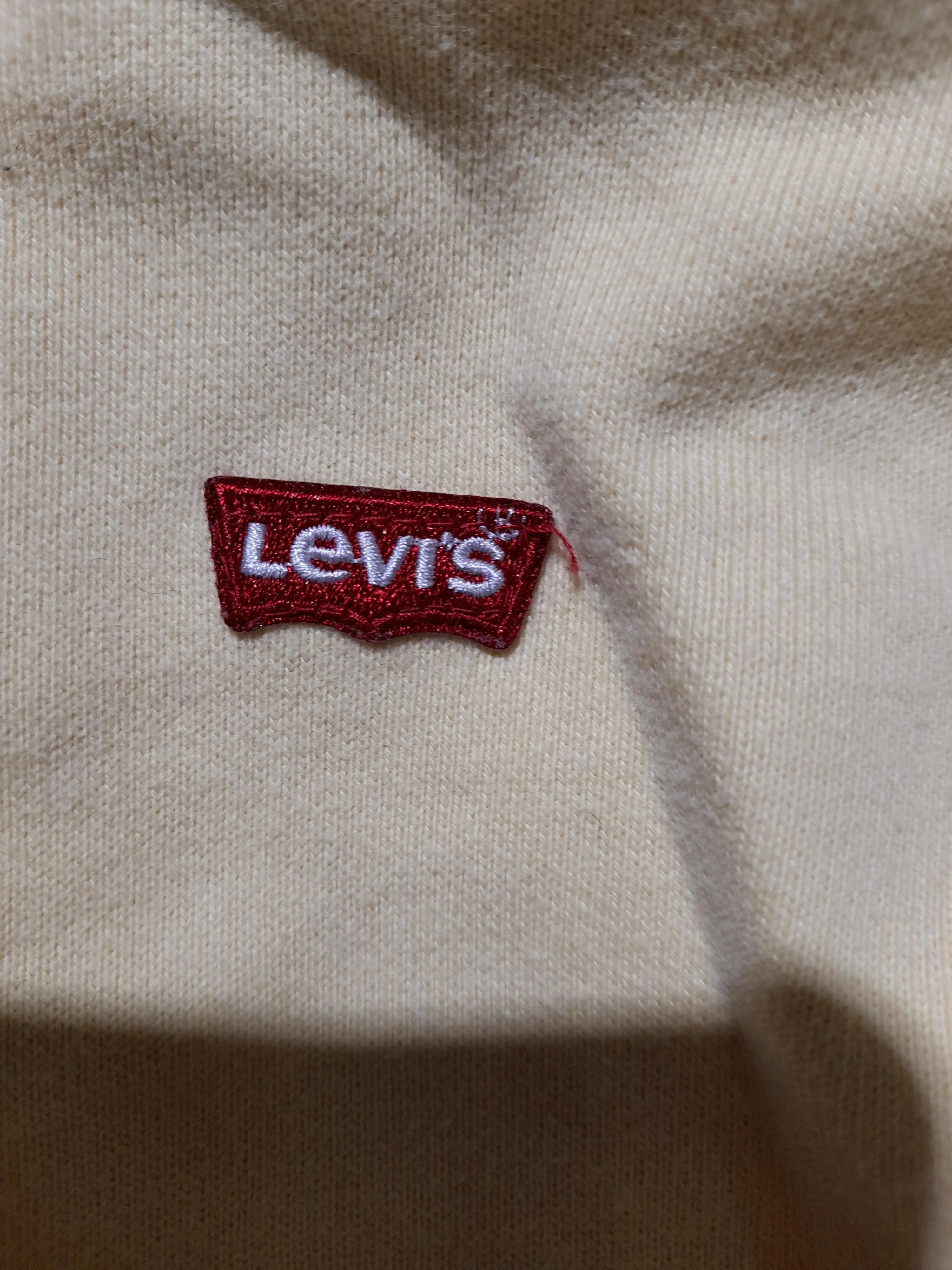 Levi’s Men's Hoodie S Cream 100% Cotton Pullover - Image 5