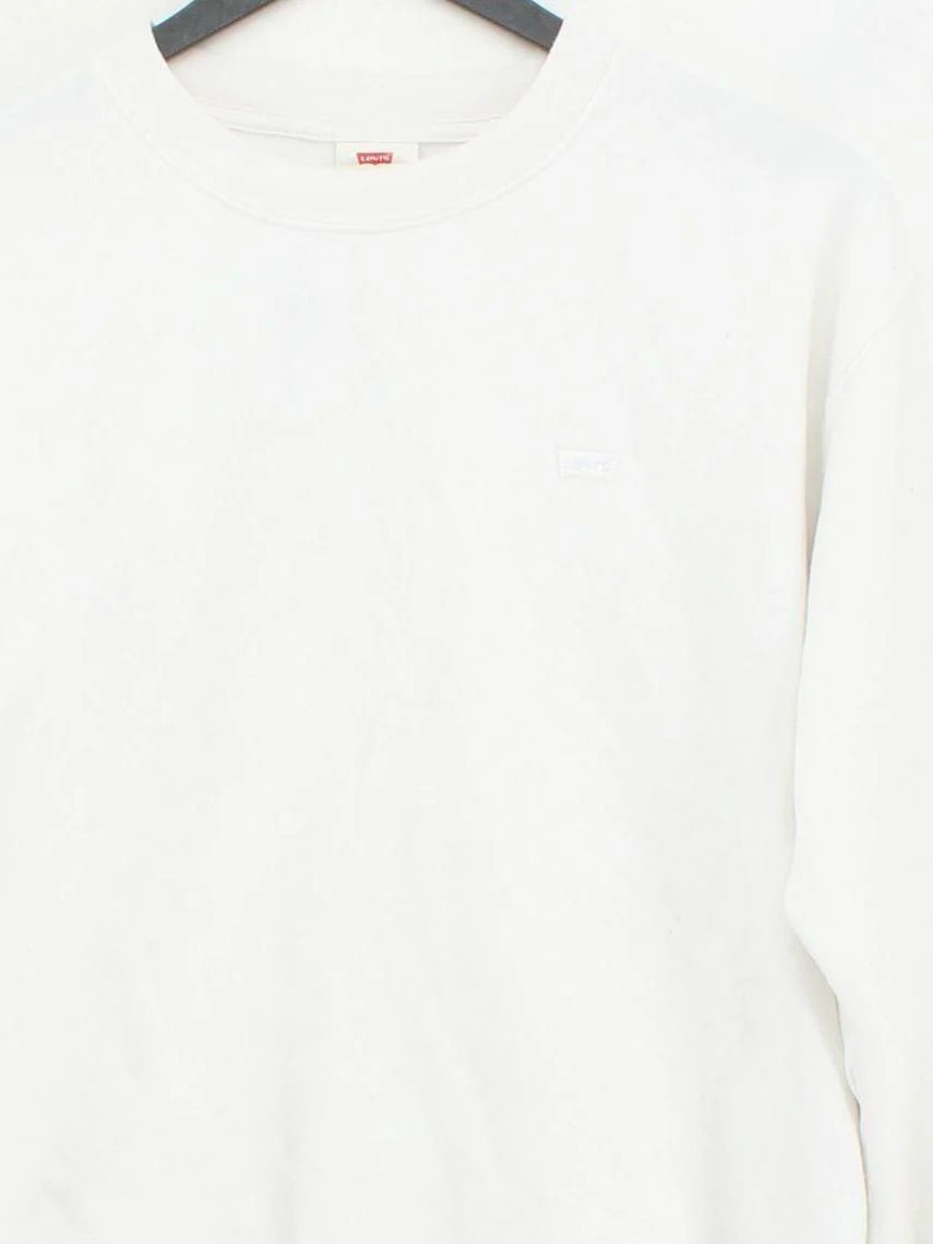 Levi’s Men's Hoodie S White Cotton with Polyester Pullover - Image 3