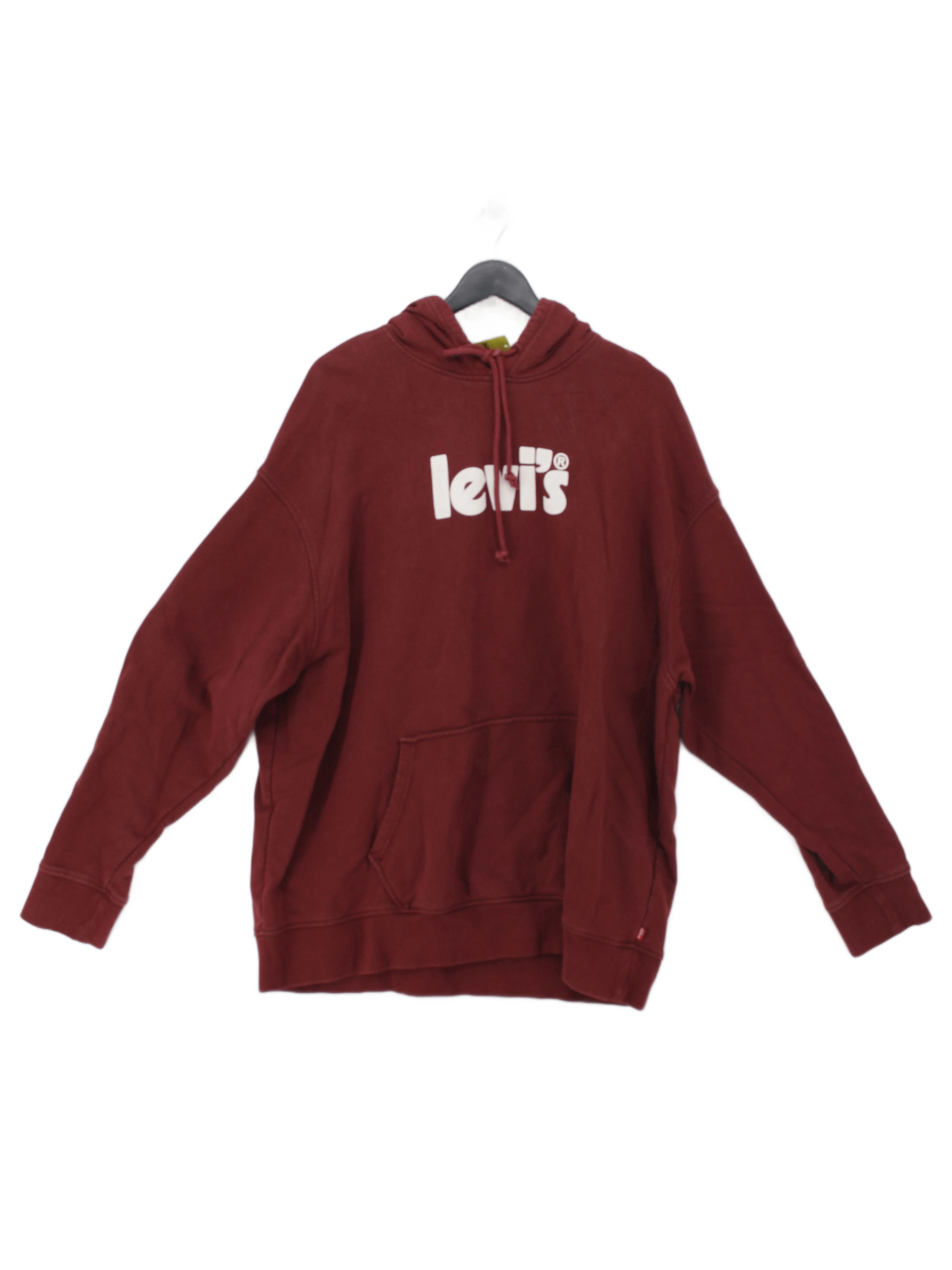 Levi’s Men's Hoodie XXL Red Graphic Cotton with Elastane Pullover