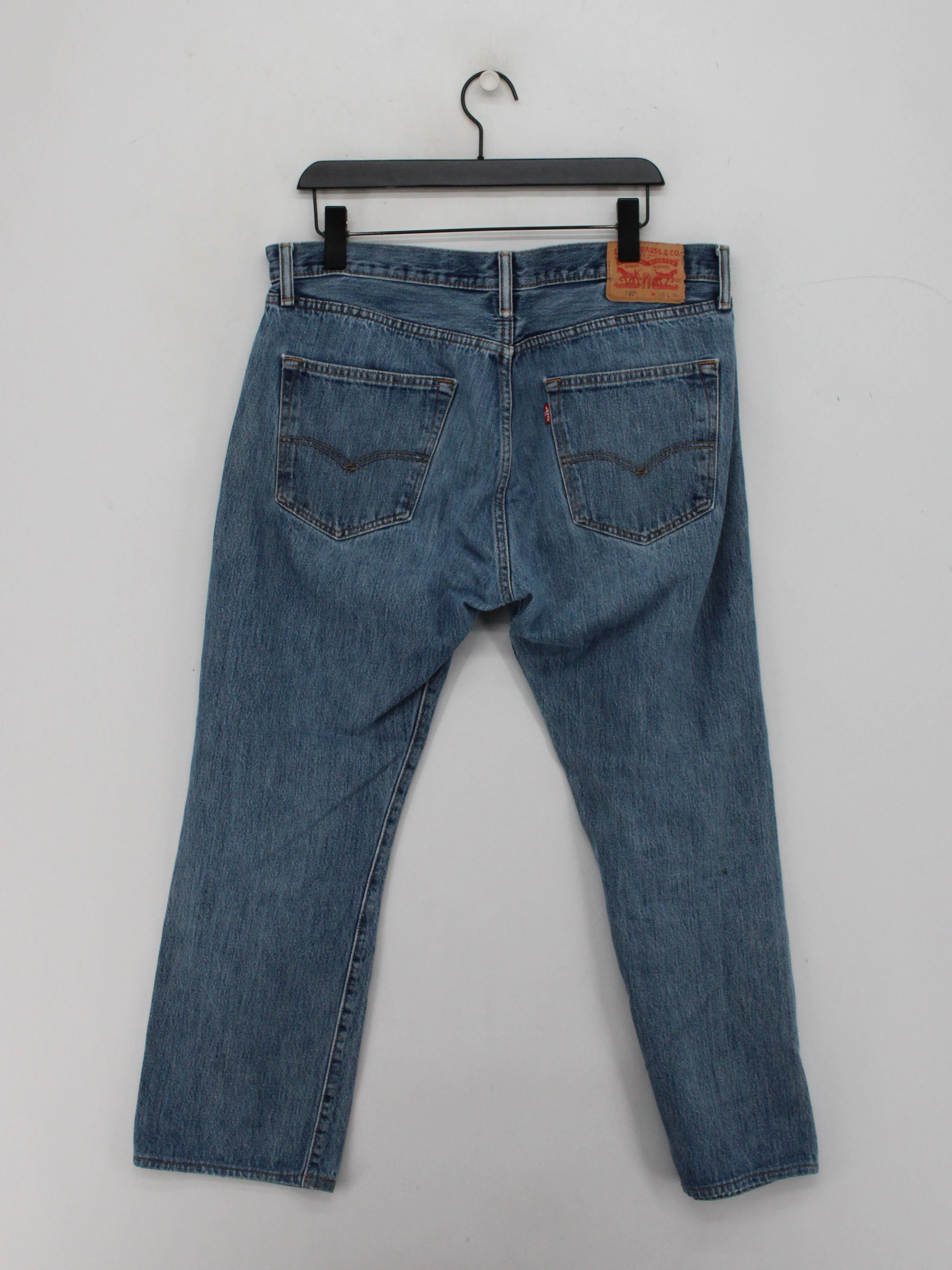 Levi’s Men's Jeans L Blue 100% Cotton Straight - Image 2