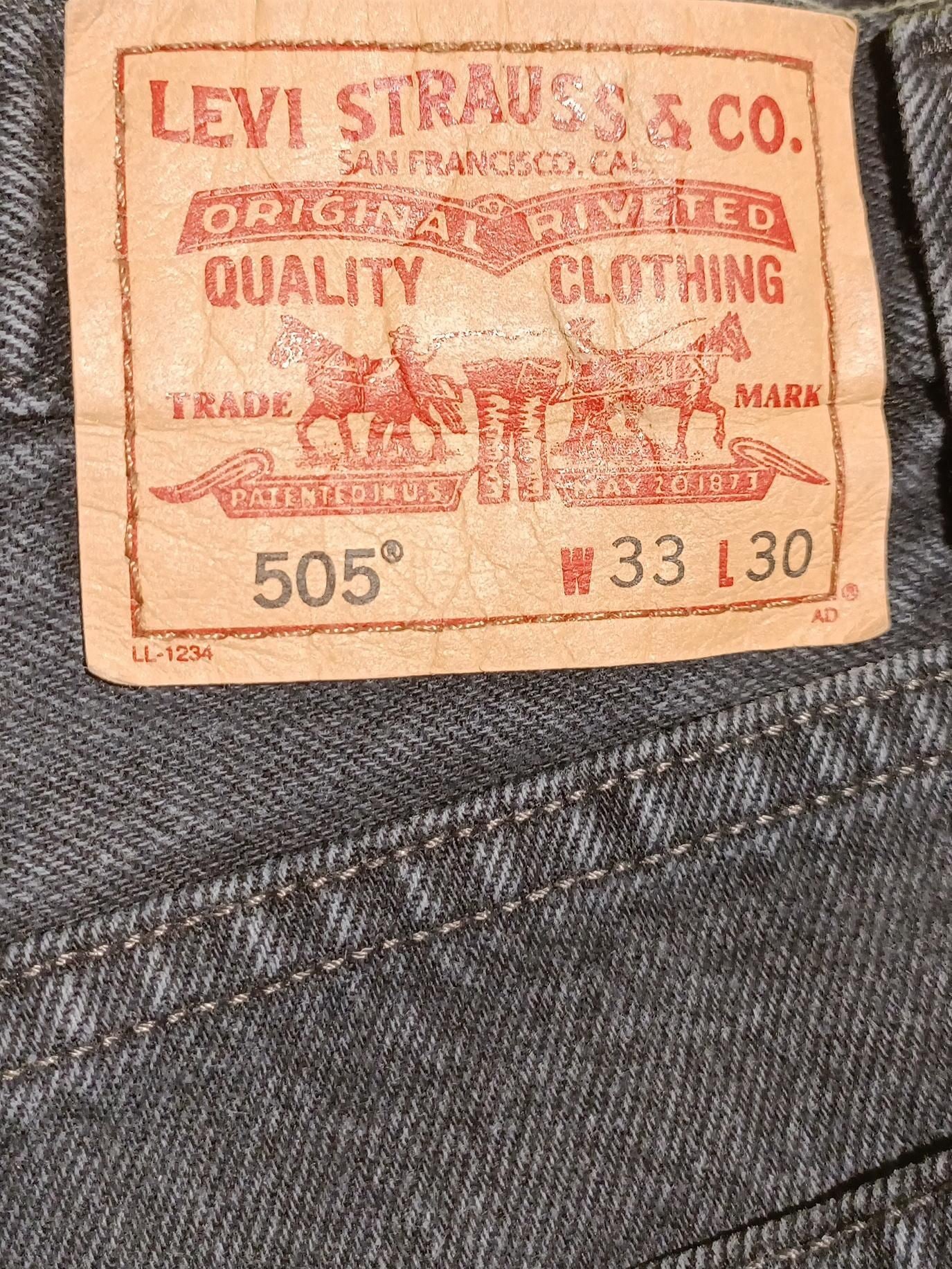 Levi’s Men's Jeans M Black 100% Cotton Straight - Image 5
