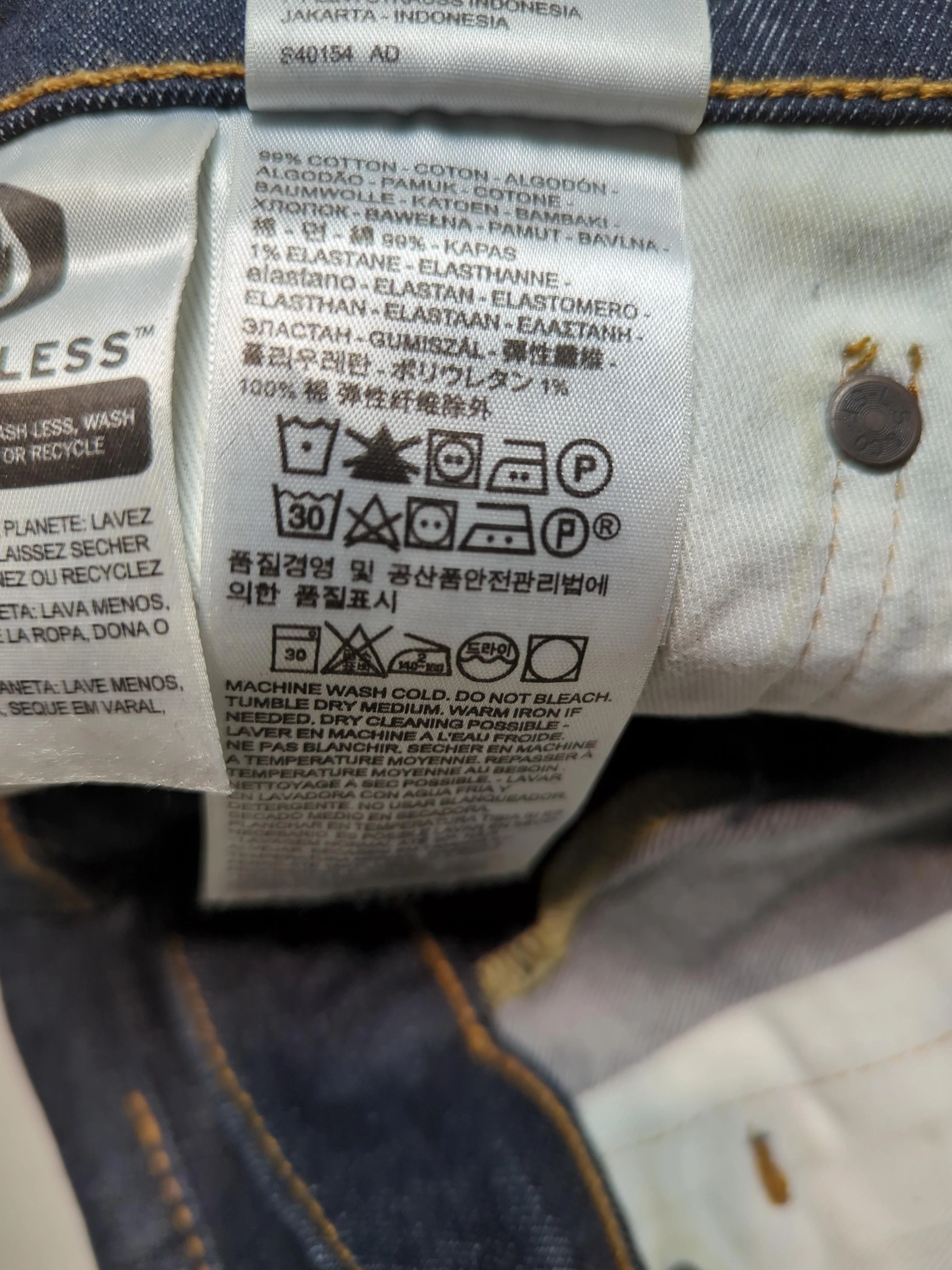 Levi’s Men's Jeans M Blue Cotton with Elastane Straight - Image 6
