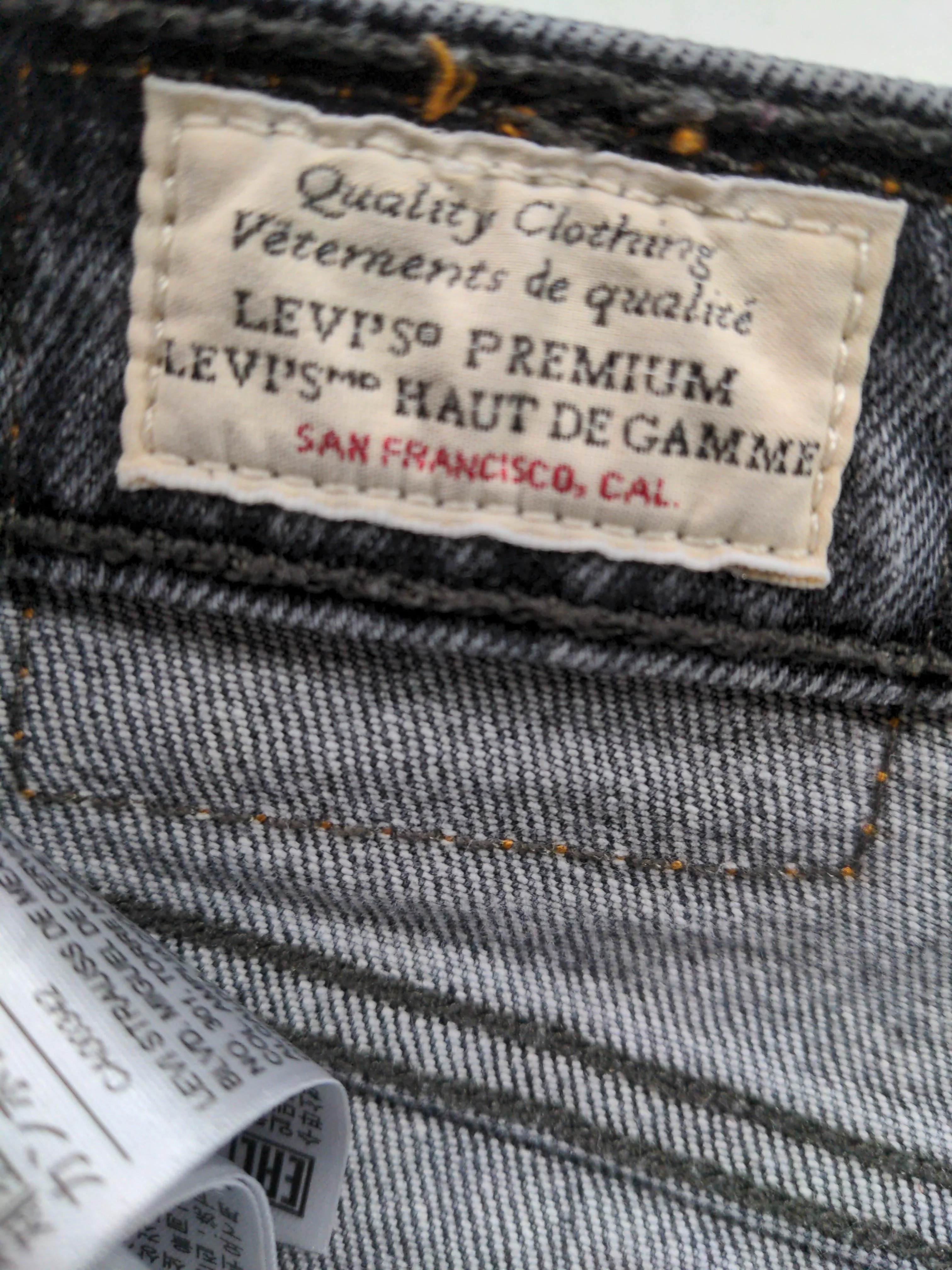 Levi’s Men's Jeans W 28 in; L 26 in Grey Cotton with Elastane Straight - Image 5