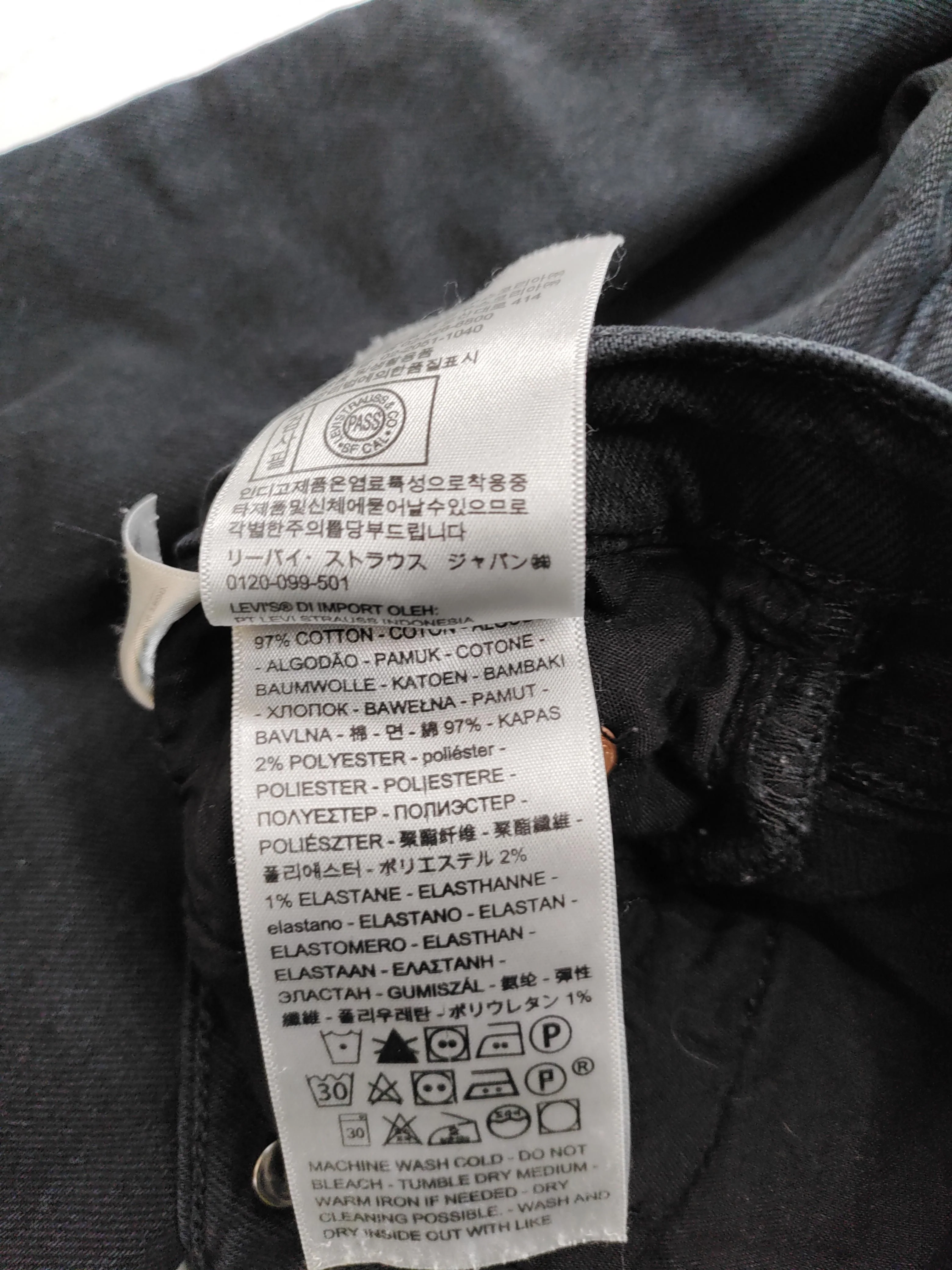Levi’s Men's Jeans W 30 in Black Cotton with Polyester, Elastane Straight - Image 6