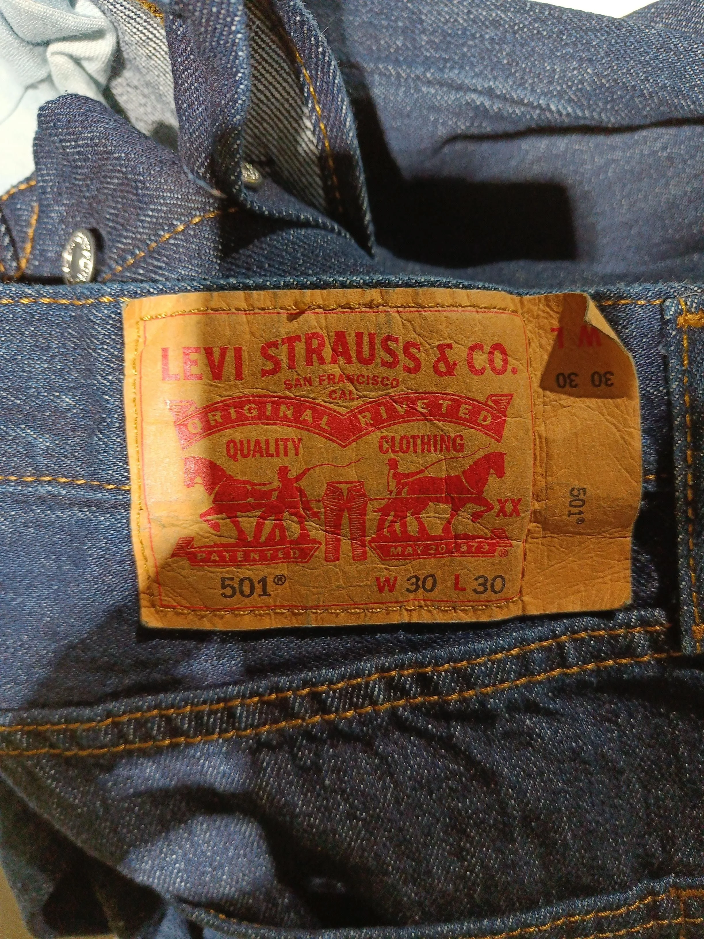 Levi’s Men's Jeans W 30 in; L 30 in Blue 100% Cotton Straight - Image 5