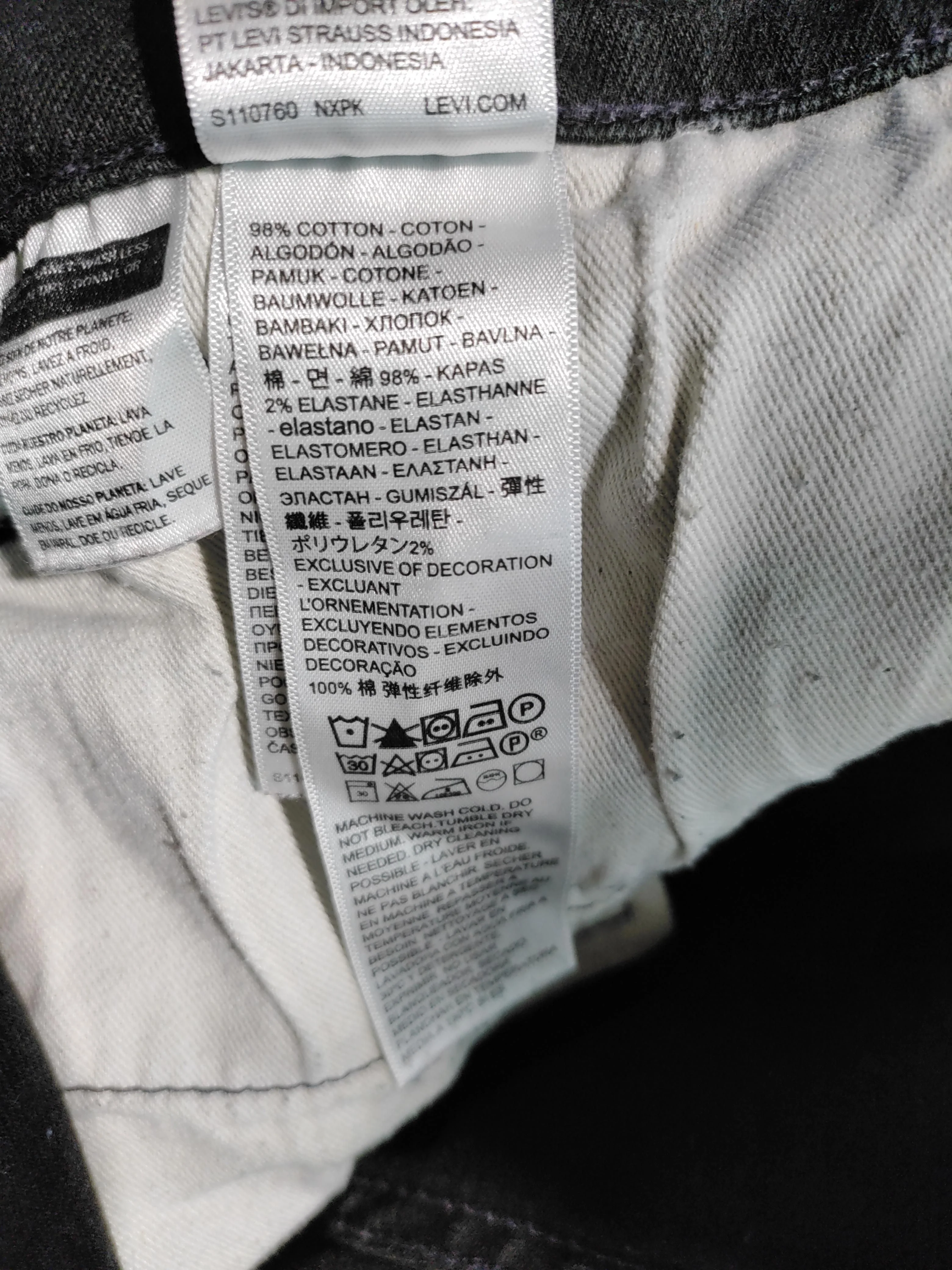 Levi’s Men's Jeans W 31 in Black Cotton with Elastane Straight - Image 7