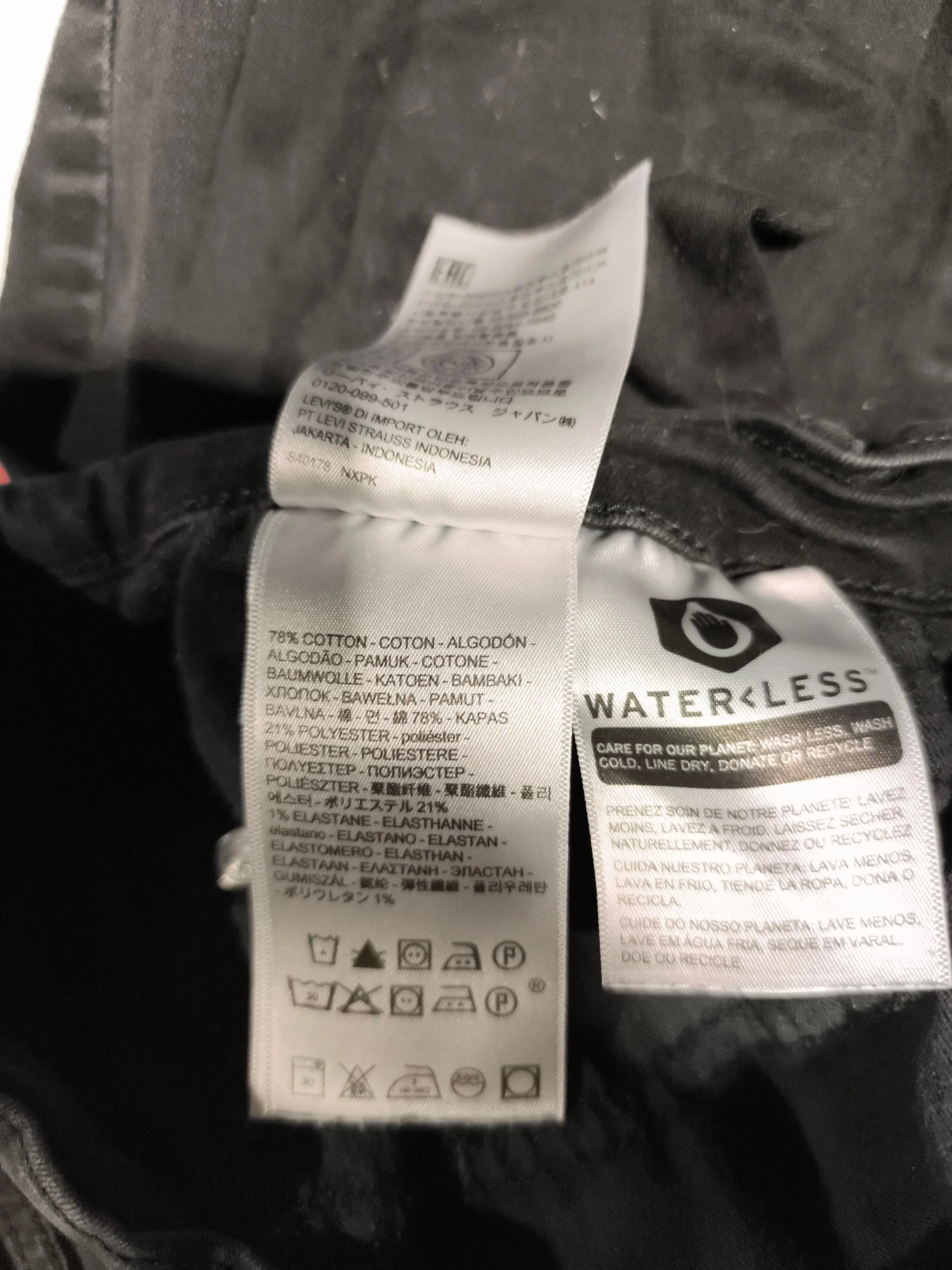 Levi’s Men's Jeans W 33 in Black Cotton with Polyester, Elastane Straight - Image 7