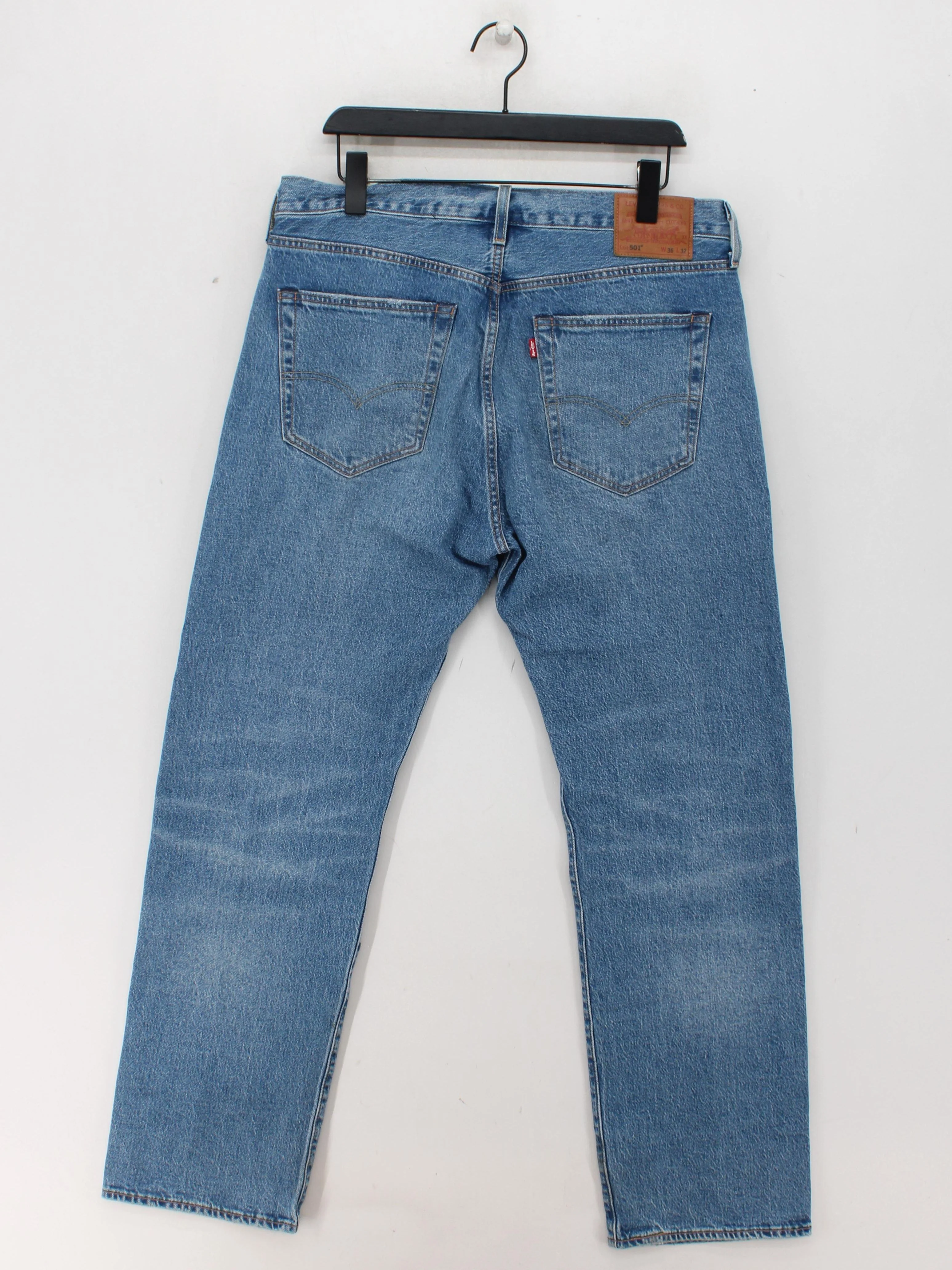 Levi’s Men's Jeans W 33 in; L 30 in Blue Cotton with Elastane Straight - Image 2