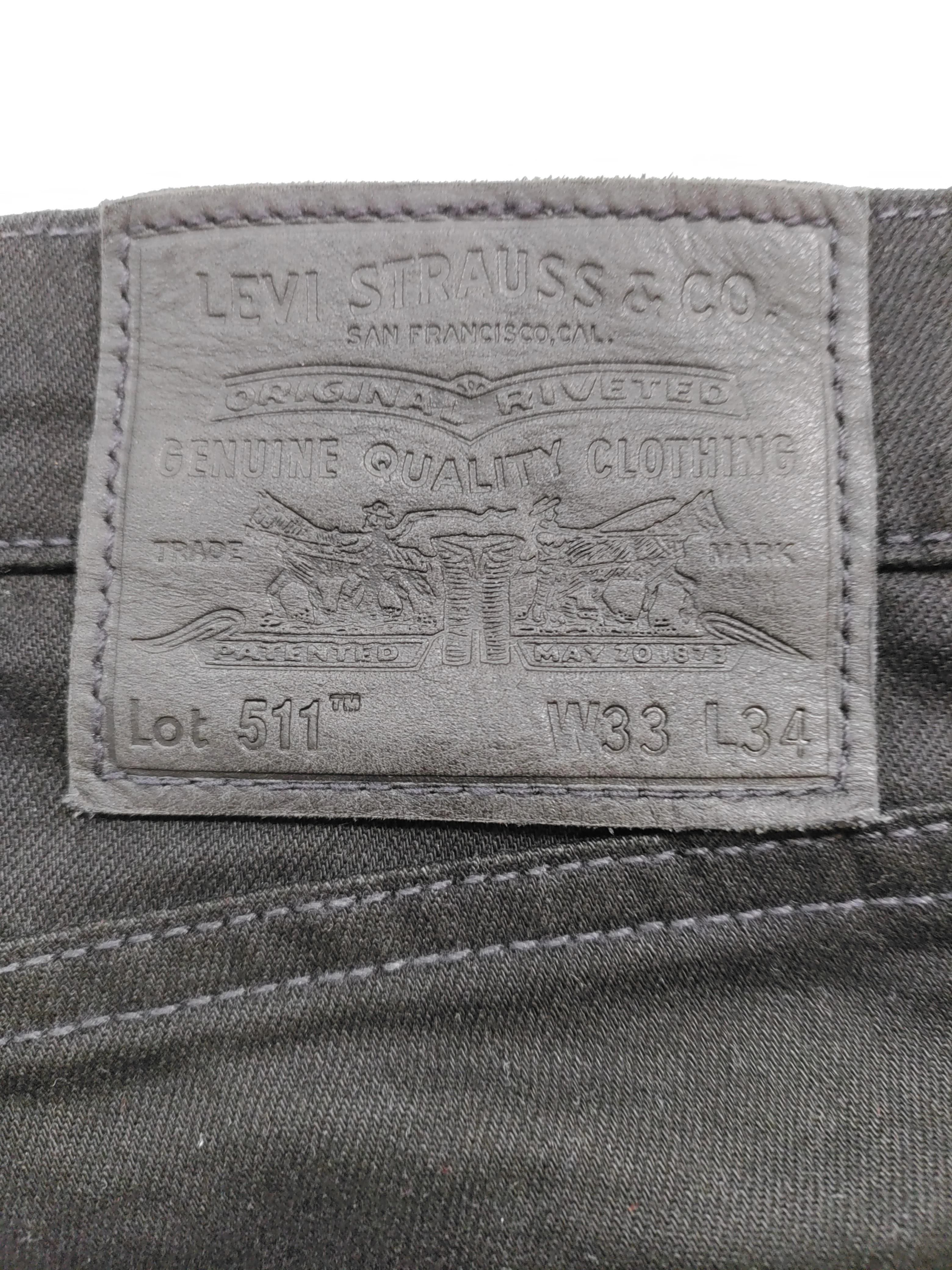Levi’s Men's Jeans W 33 in; L 34 in Black Cotton with Elastane Skinny - Image 5