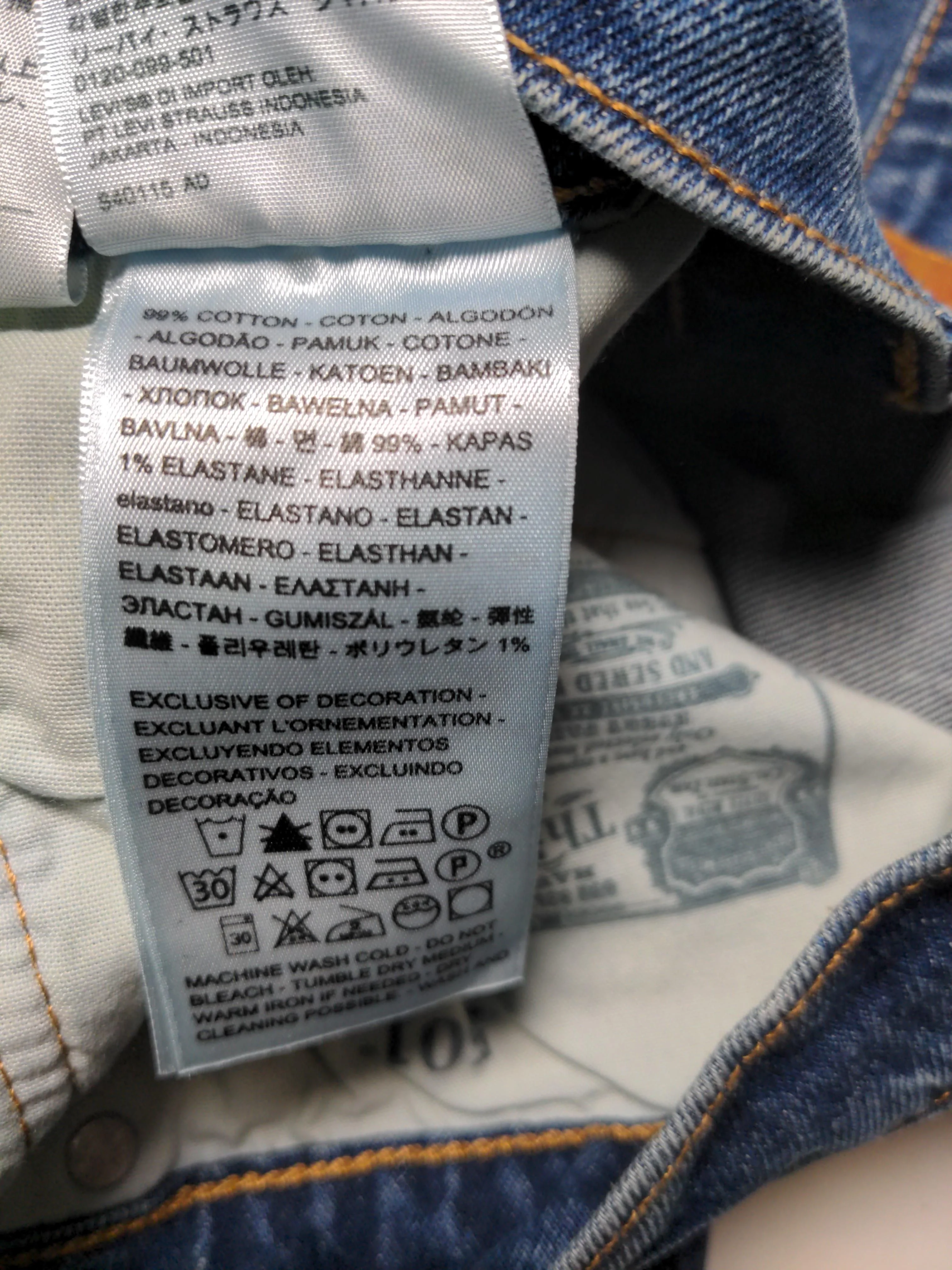 Levi’s Men's Jeans W 34 in Blue Cotton with Elastane Straight - Image 6
