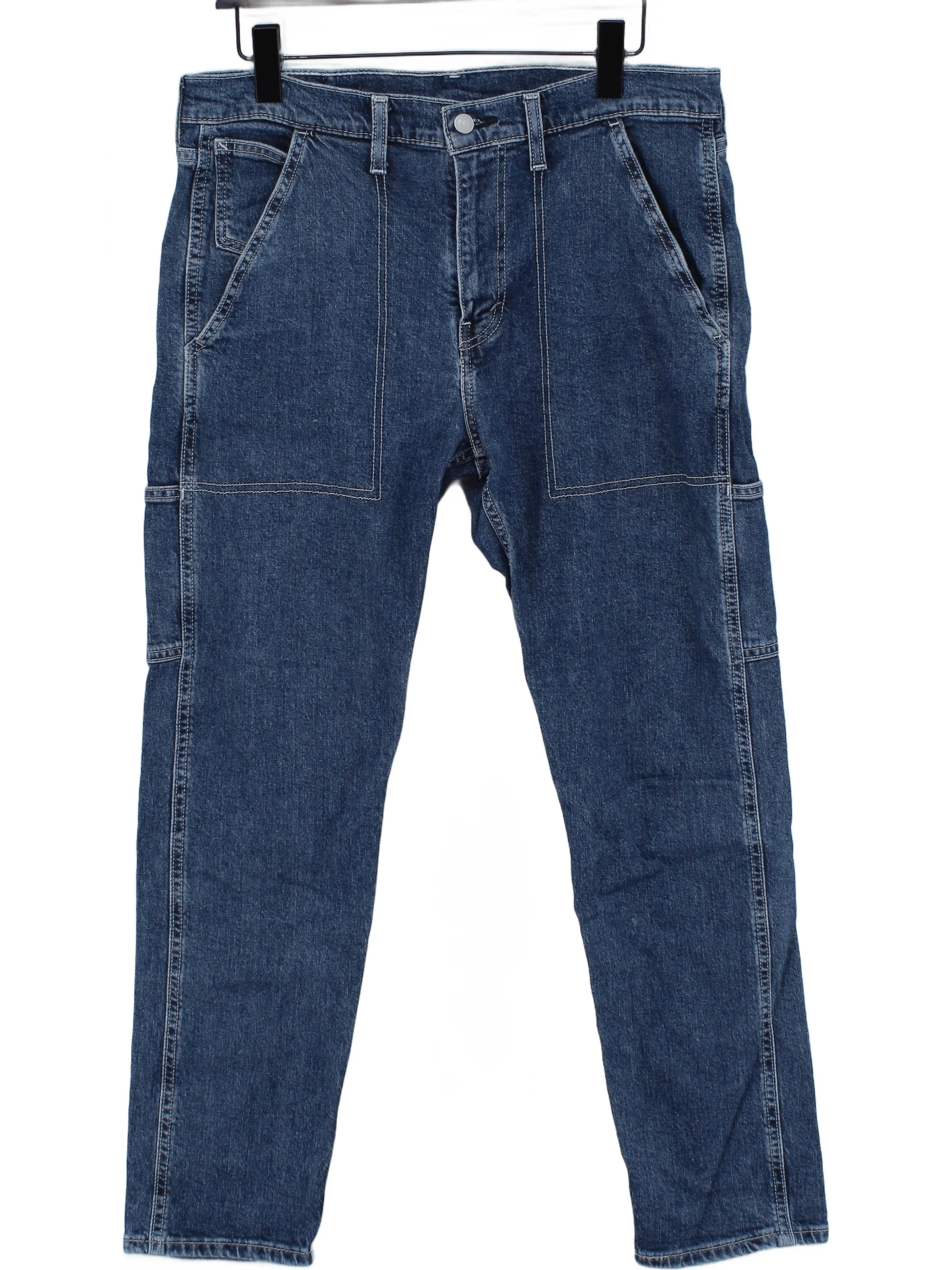 Levi’s Men's Jeans W 34 in Blue Cotton with Lyocell Modal, Elastane Straight