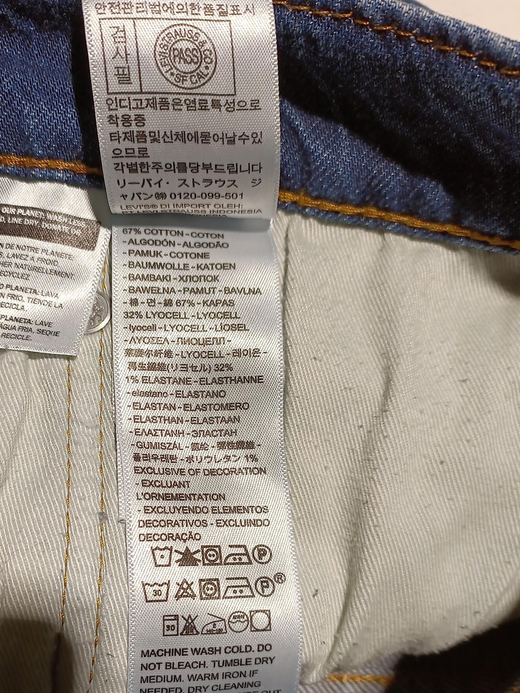 Levi’s Men's Jeans W 36 in Blue Cotton with Lyocell Modal, Elastane Straight - Image 6