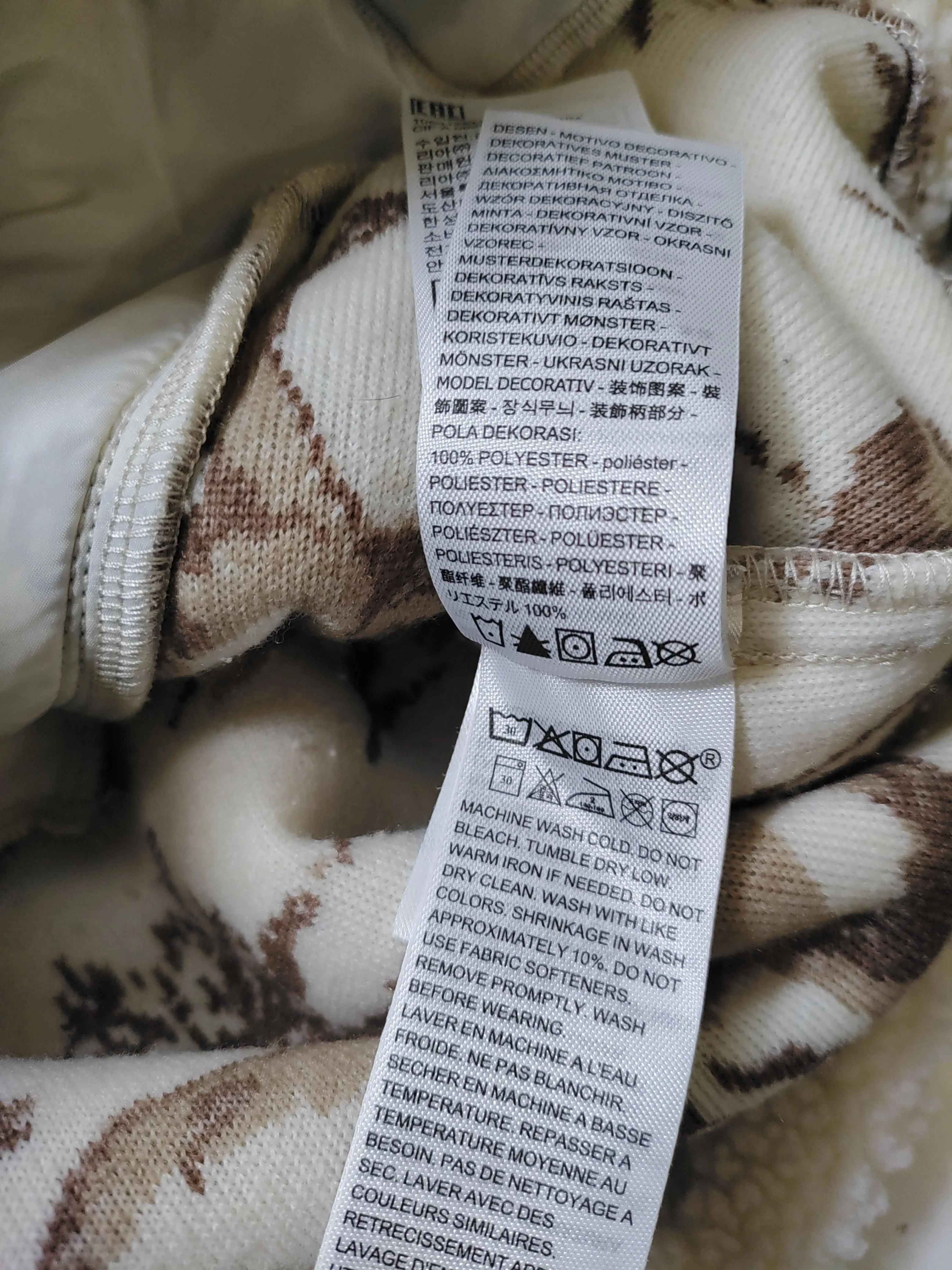 Levi’s Men's Jumper XS Cream 100% Polyester Mock Neck Pullover - Image 6
