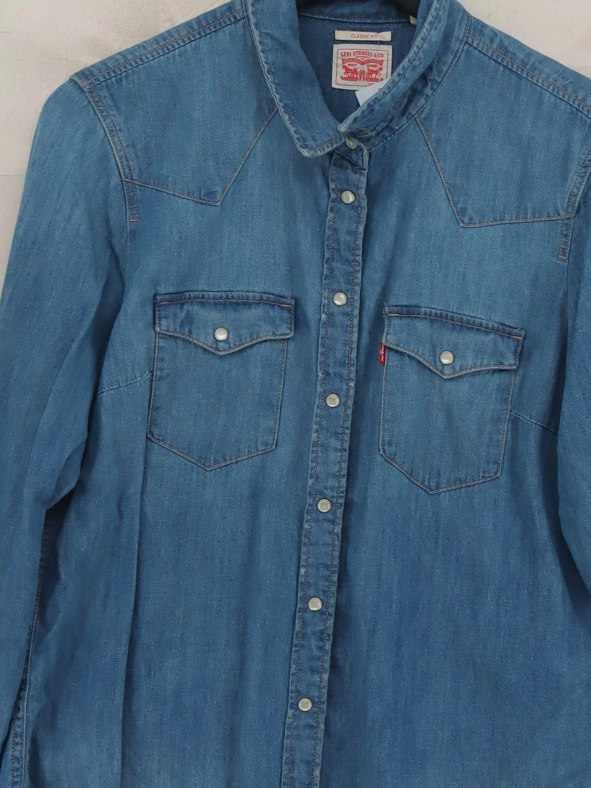 Levi’s Men's Shirt L Blue 100% Cotton Basic - Image 3