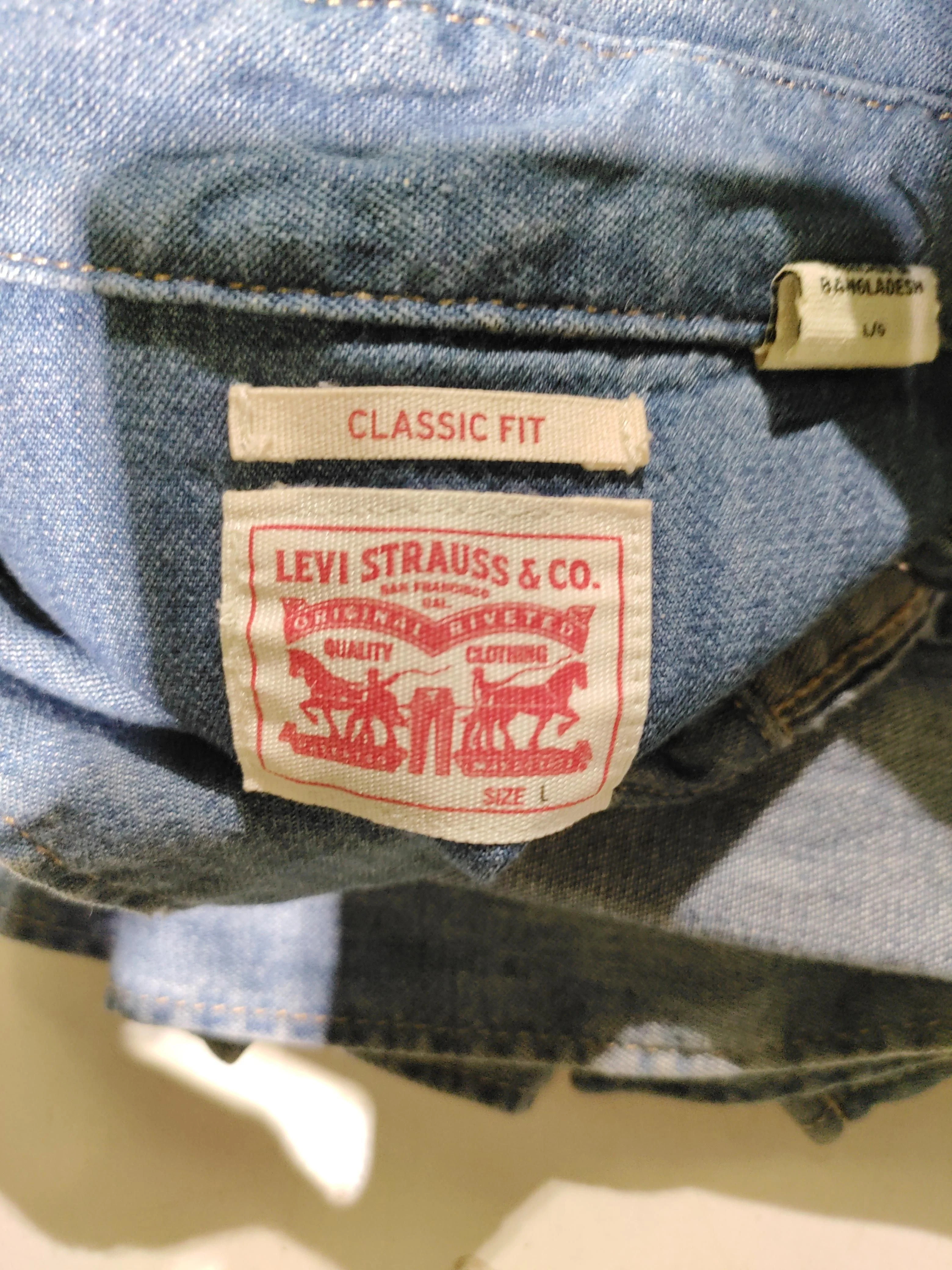 Levi’s Men's Shirt L Blue 100% Cotton Basic - Image 5