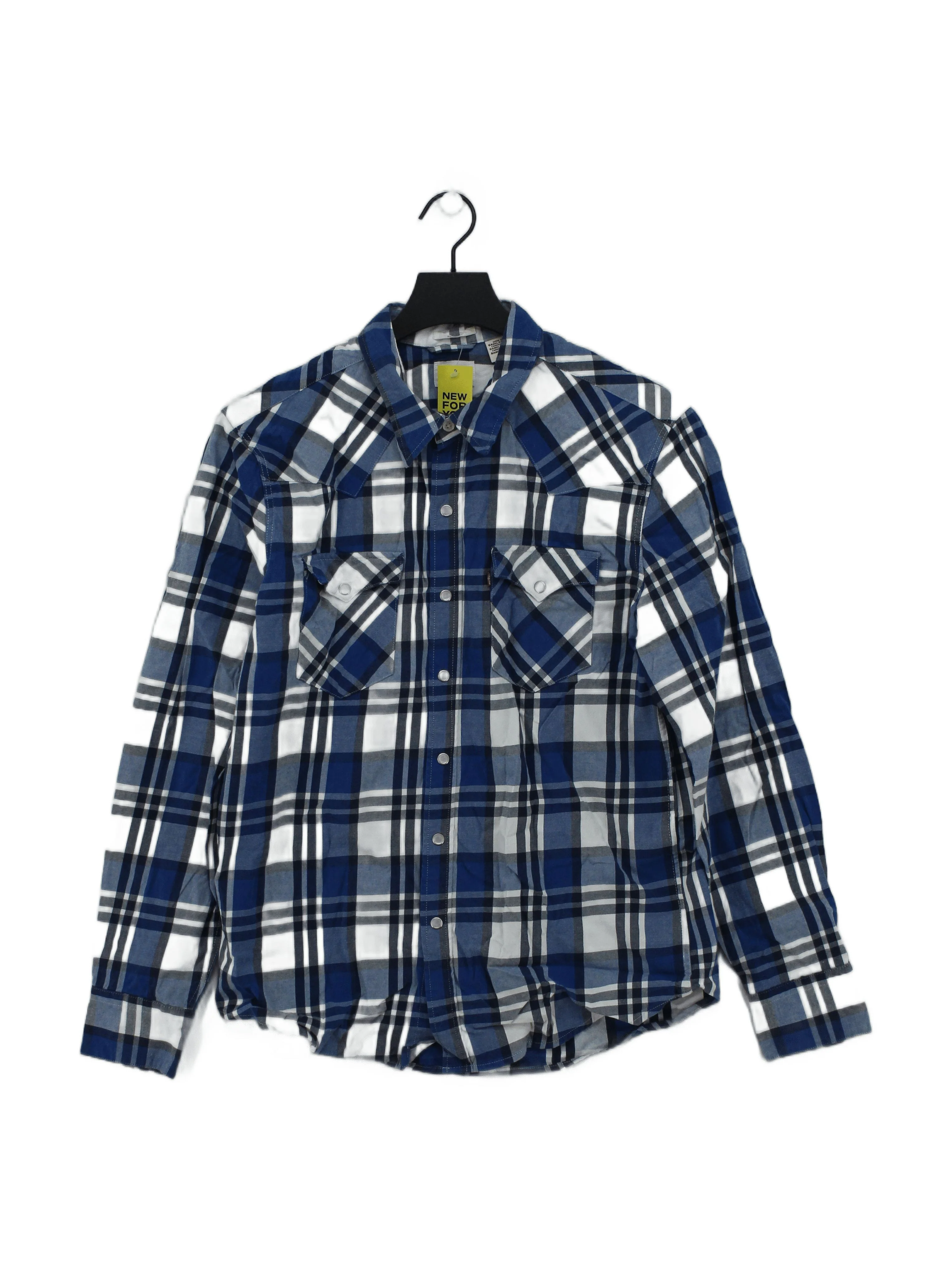 Levi’s Men's Shirt M Blue Checkered Cotton with Elastane Basic