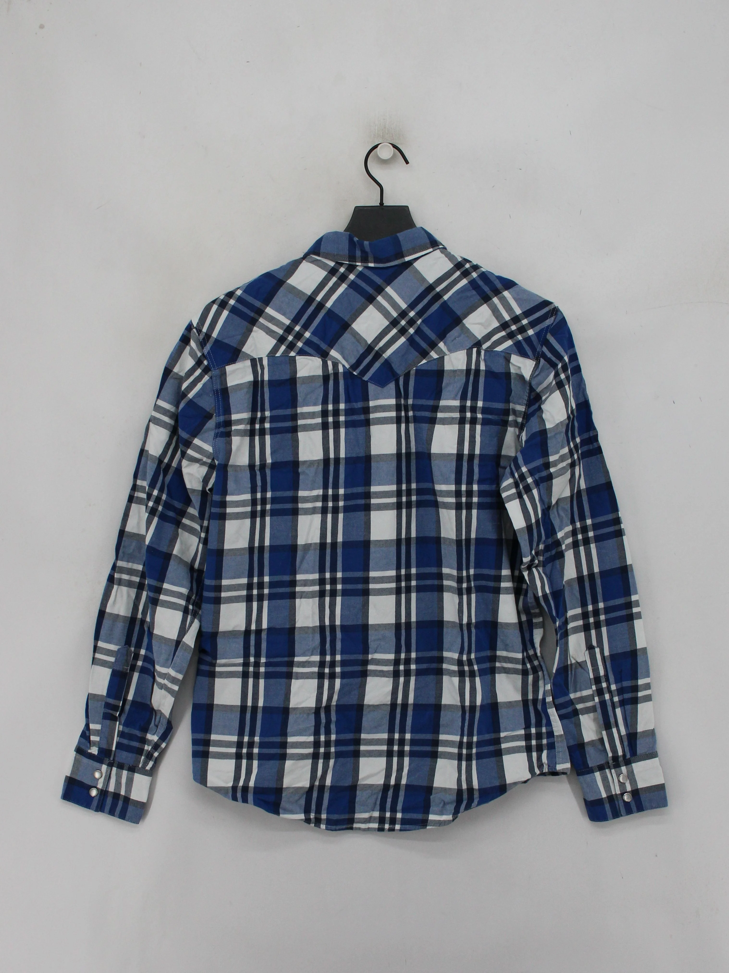 Levi’s Men's Shirt M Blue Checkered Cotton with Elastane Basic - Image 2