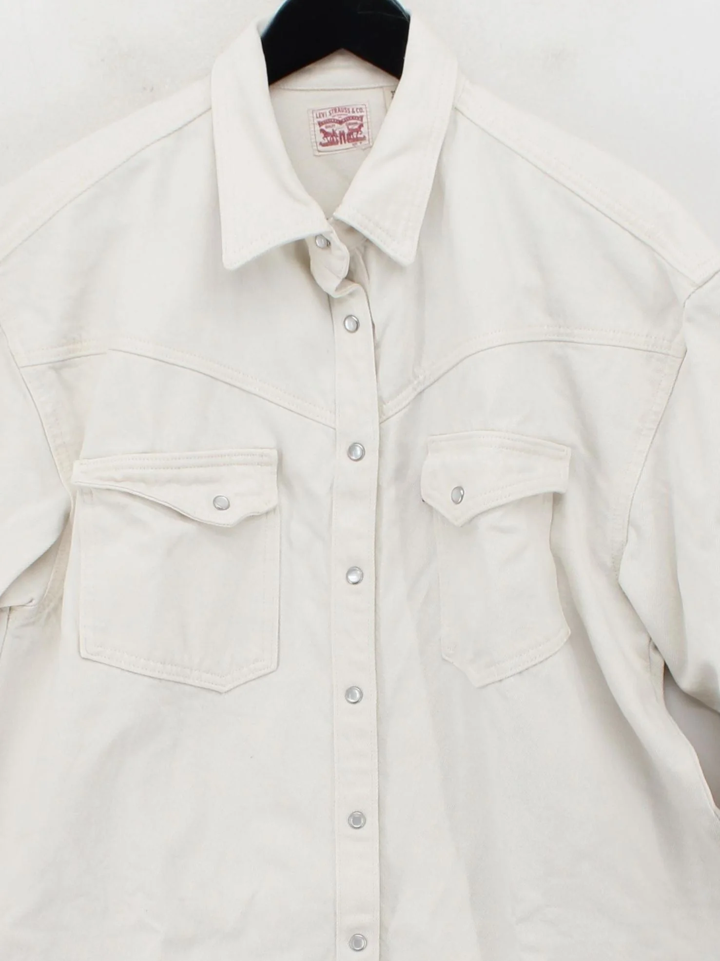 Levi’s Men's Shirt M Cream 100% Cotton Basic - Image 3