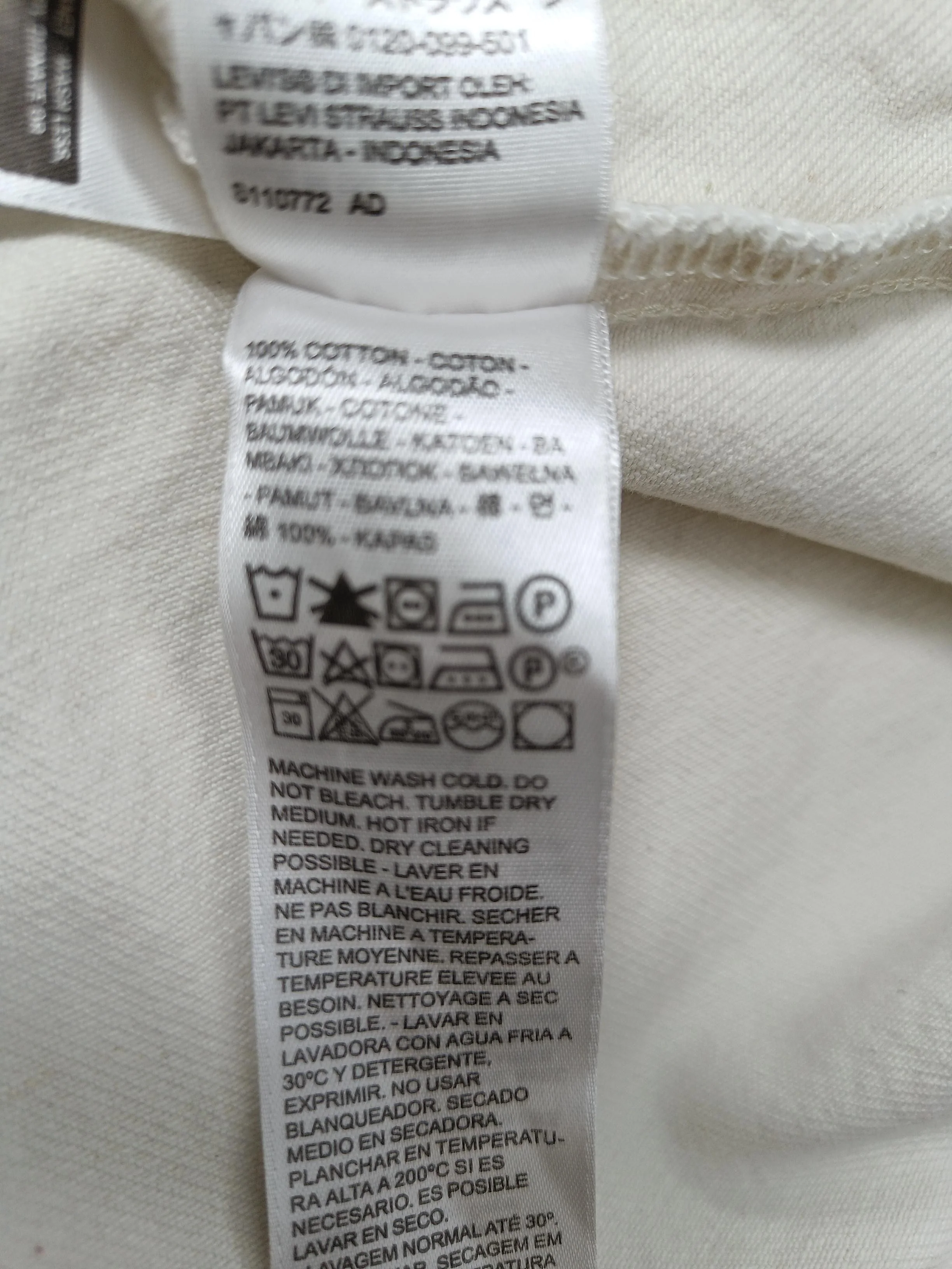 Levi’s Men's Shirt M Cream 100% Cotton Basic - Image 7