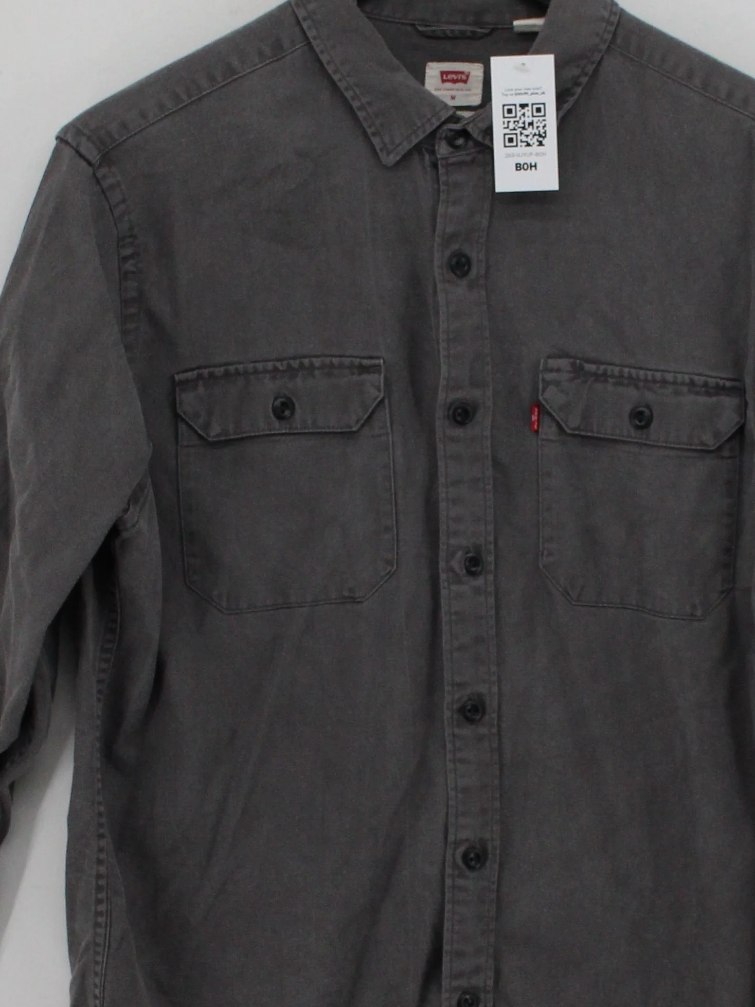 Levi’s Men's Shirt M Grey Lyocell Modal with Cotton Basic - Image 3