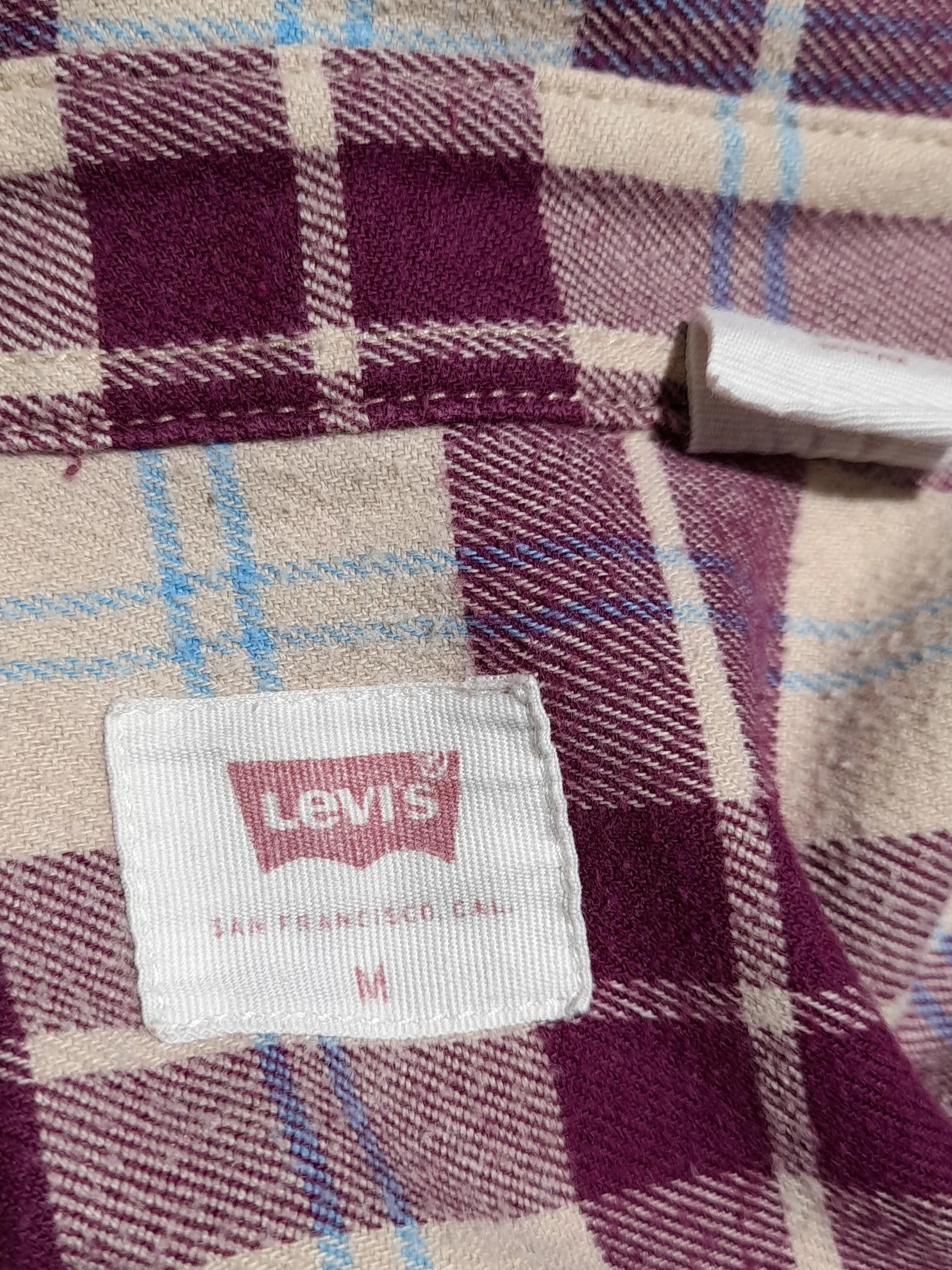 Levi’s Men's Shirt M Multi Checkered Cotton with Polyester, Lyocell Modal Basic - Image 5