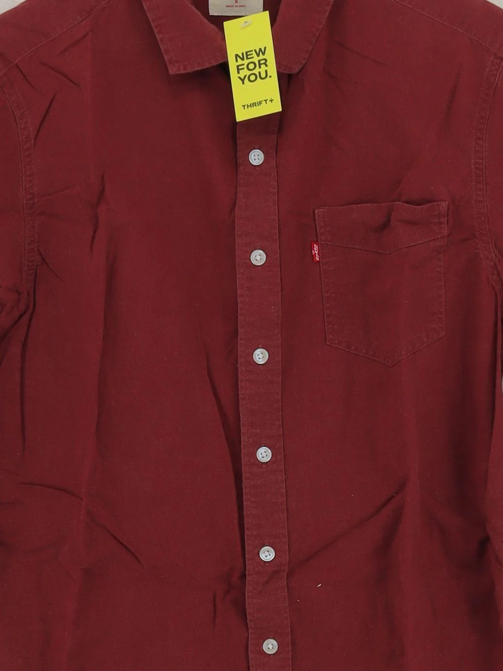 Levi’s Men's Shirt S Red 100% Cotton Basic - Image 3