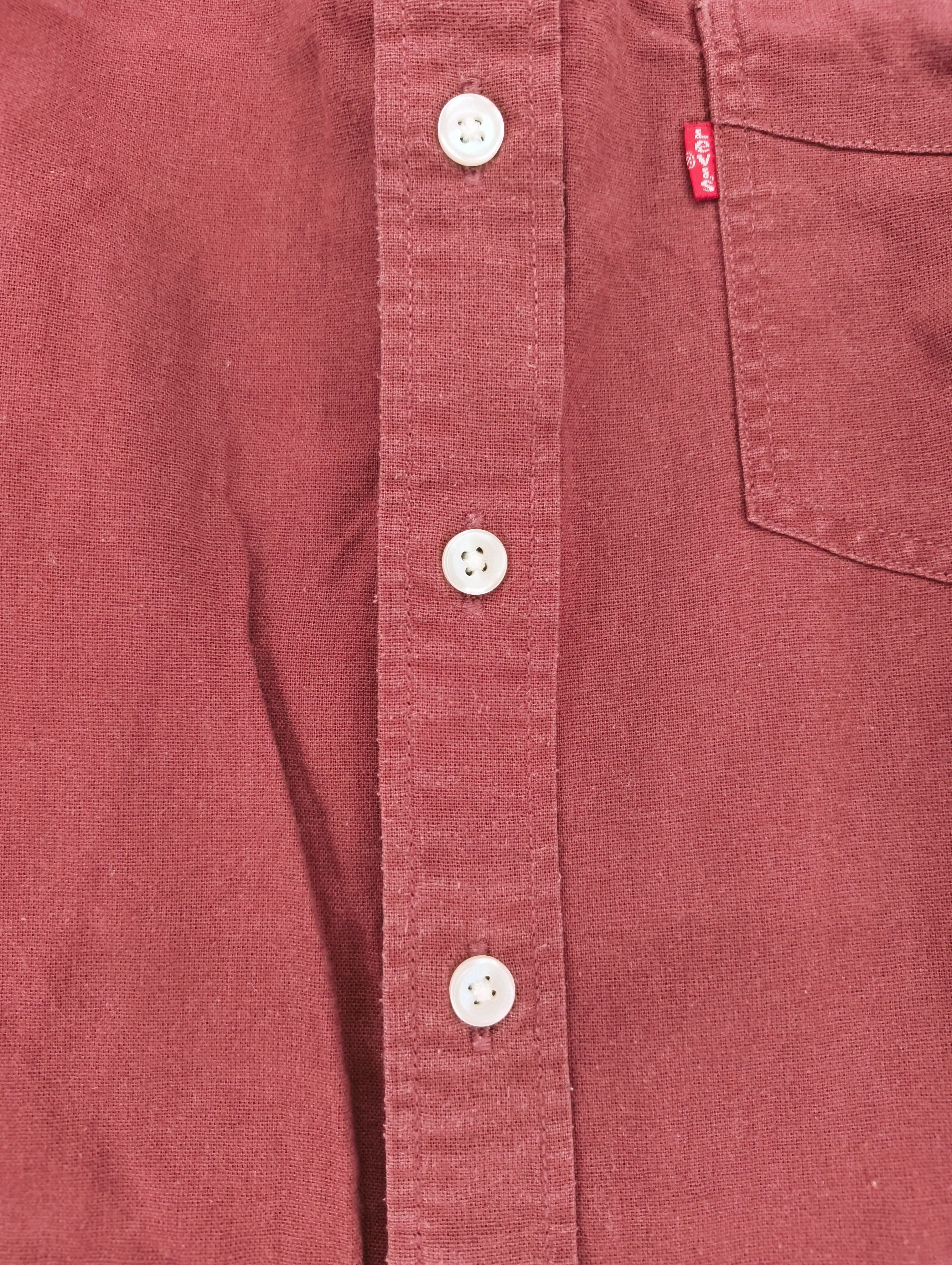 Levi’s Men's Shirt S Red 100% Cotton Basic - Image 5