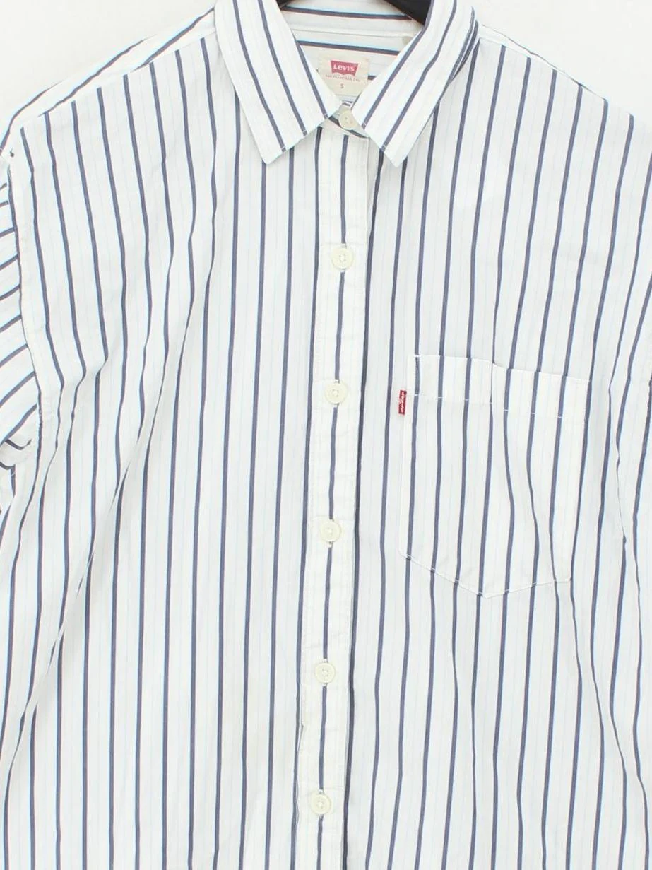 Levi’s Men's Shirt S White Striped 100% Cotton Basic - Image 3