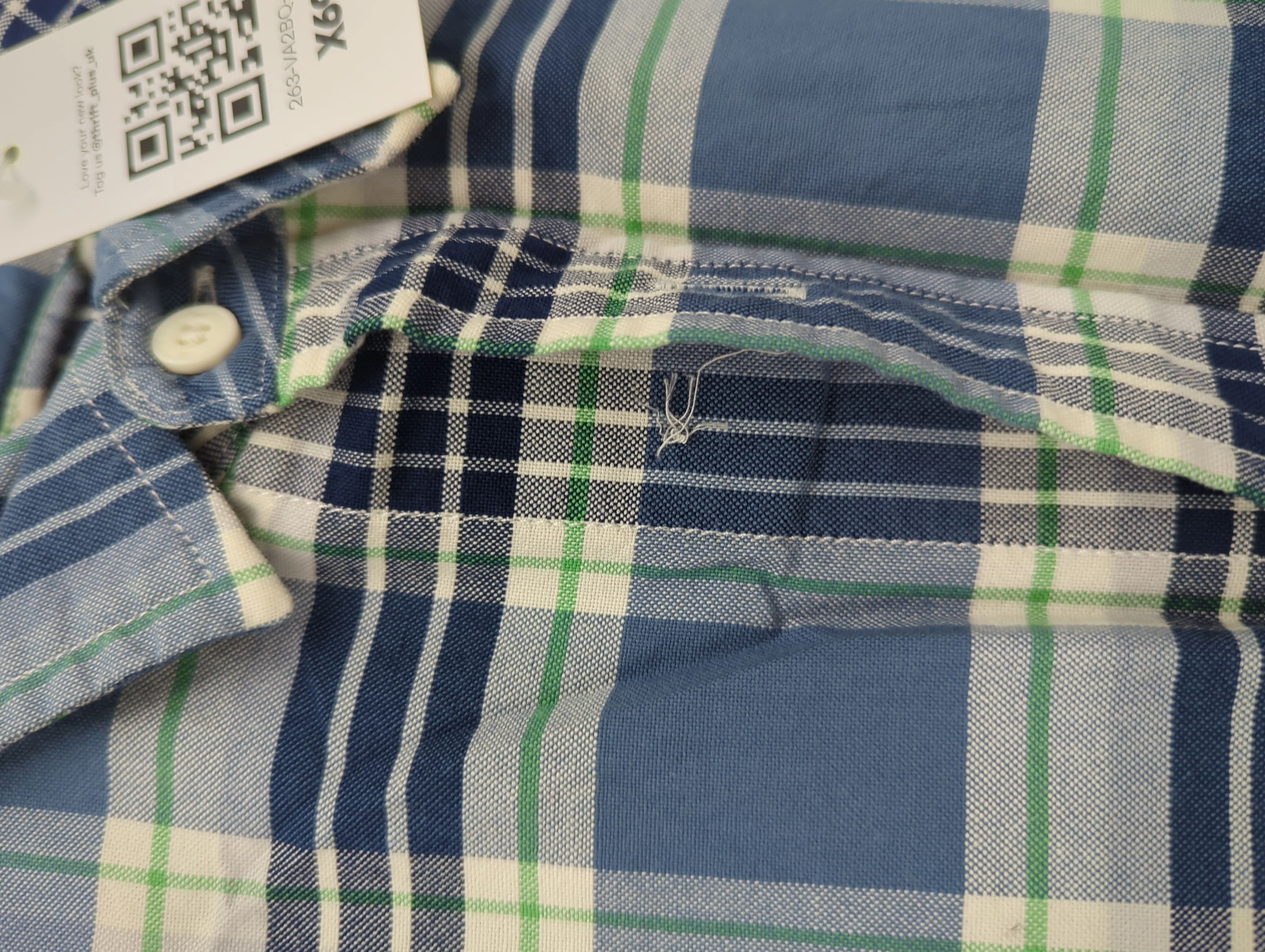 Levi’s Men's Shirt XL Blue Checkered 100% Cotton Basic - Image 5