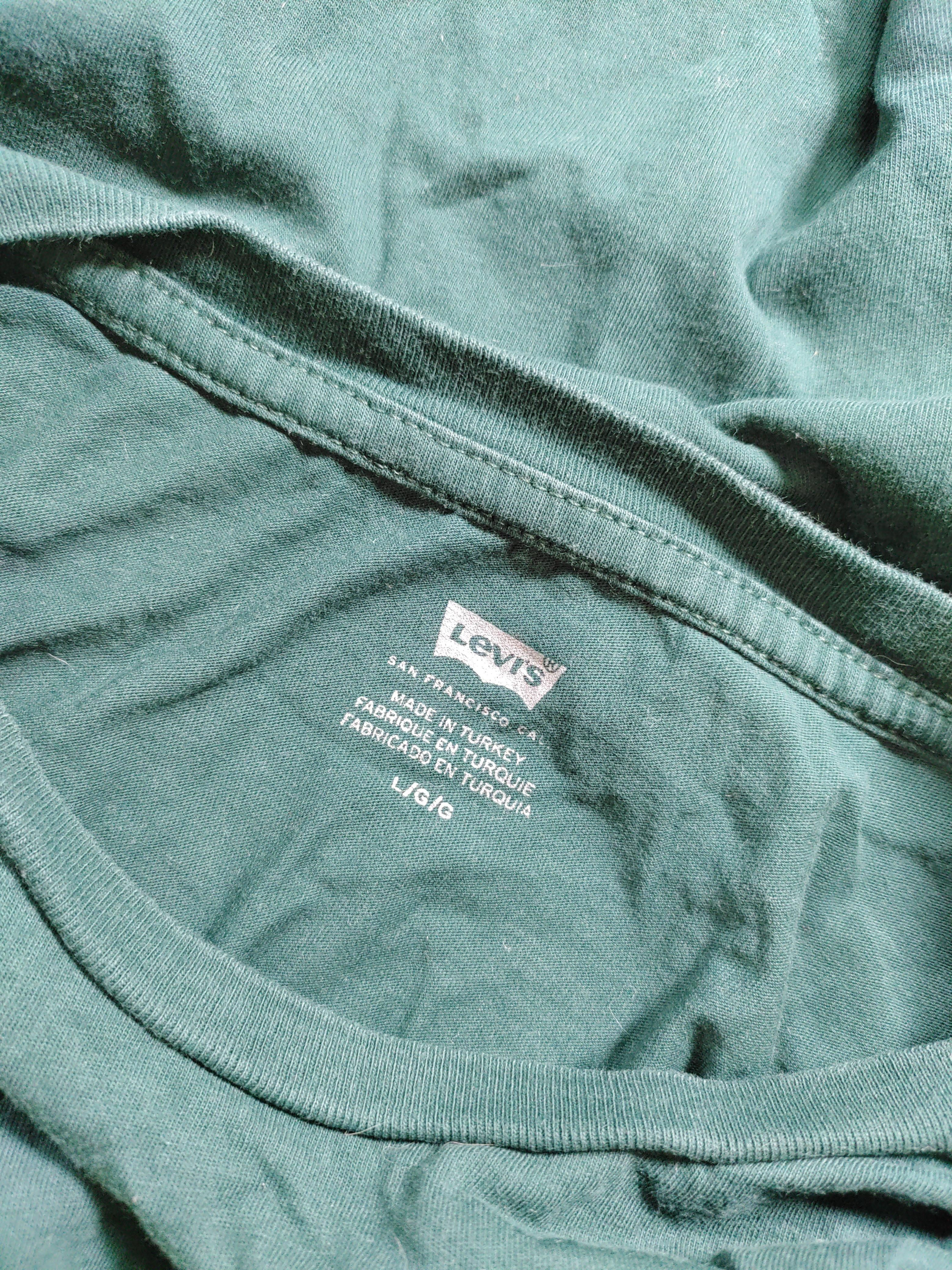 Levi’s Men's T-Shirt L Green Graphic 100% Cotton Basic - Image 5