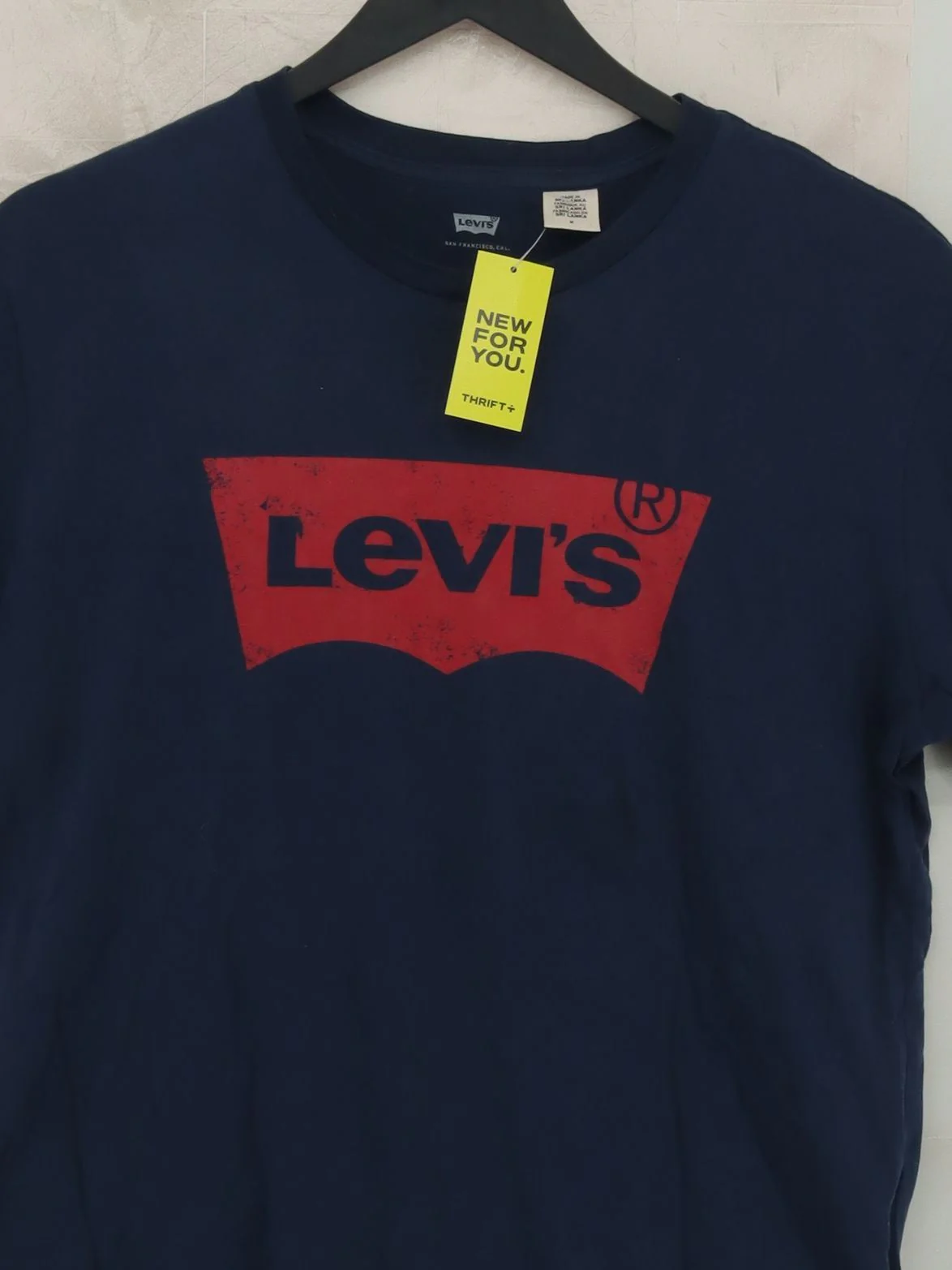 Levi’s Men's T-Shirt M Blue Graphic 100% Cotton Basic - Image 3