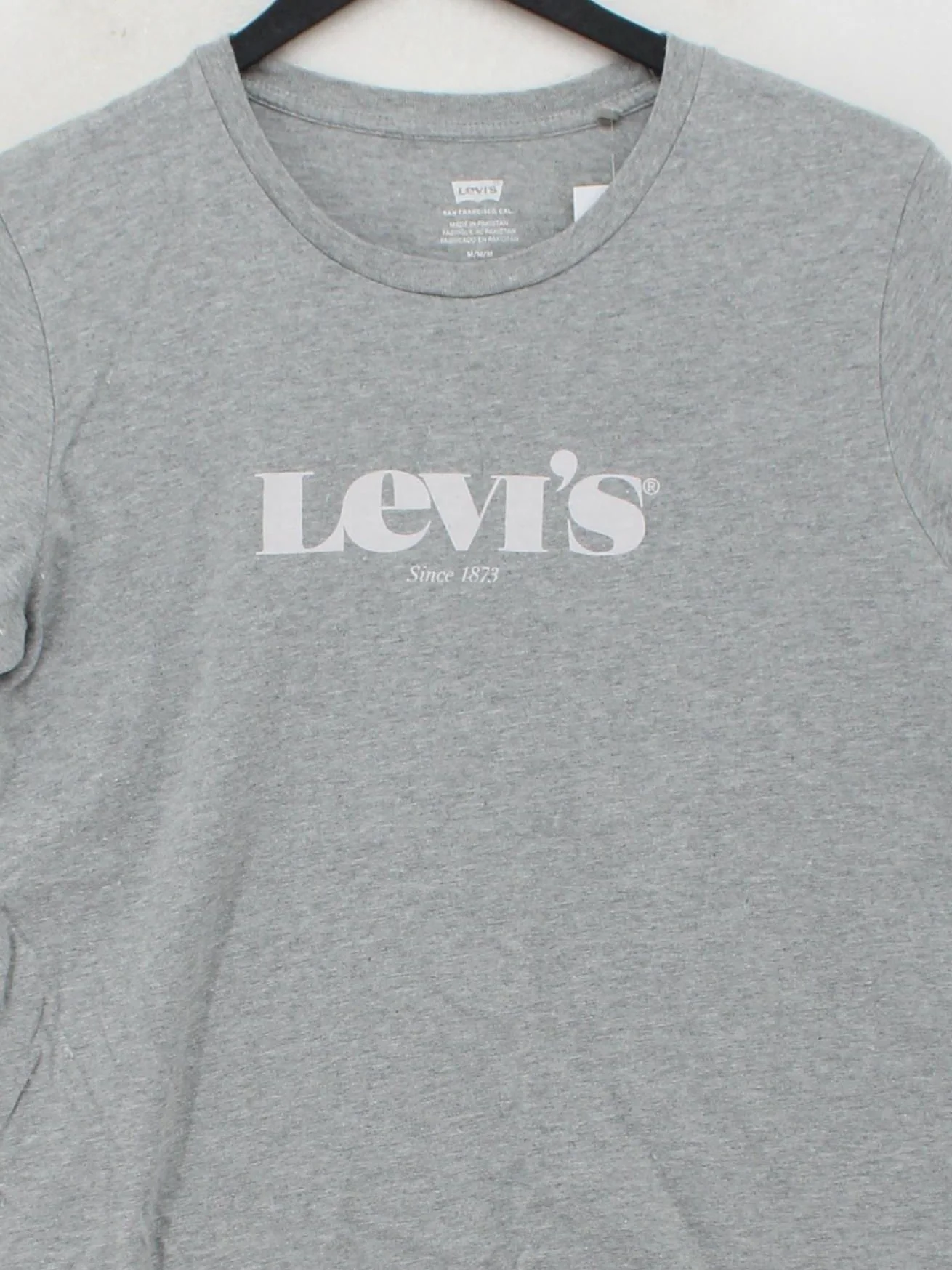 Levi’s Men's T-Shirt M Grey Graphic 100% Cotton Basic - Image 3