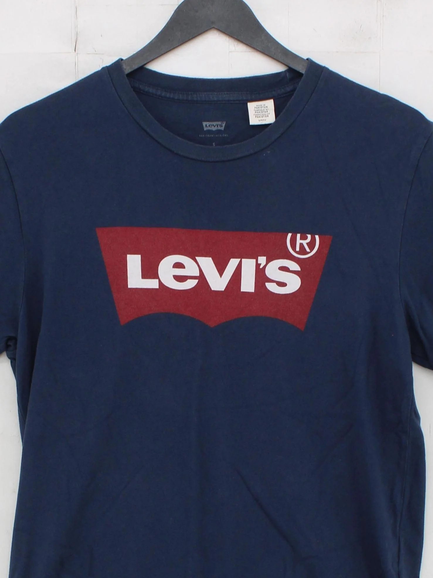 Levi’s Men's T-Shirt S Blue Graphic 100% Cotton Basic - Image 3